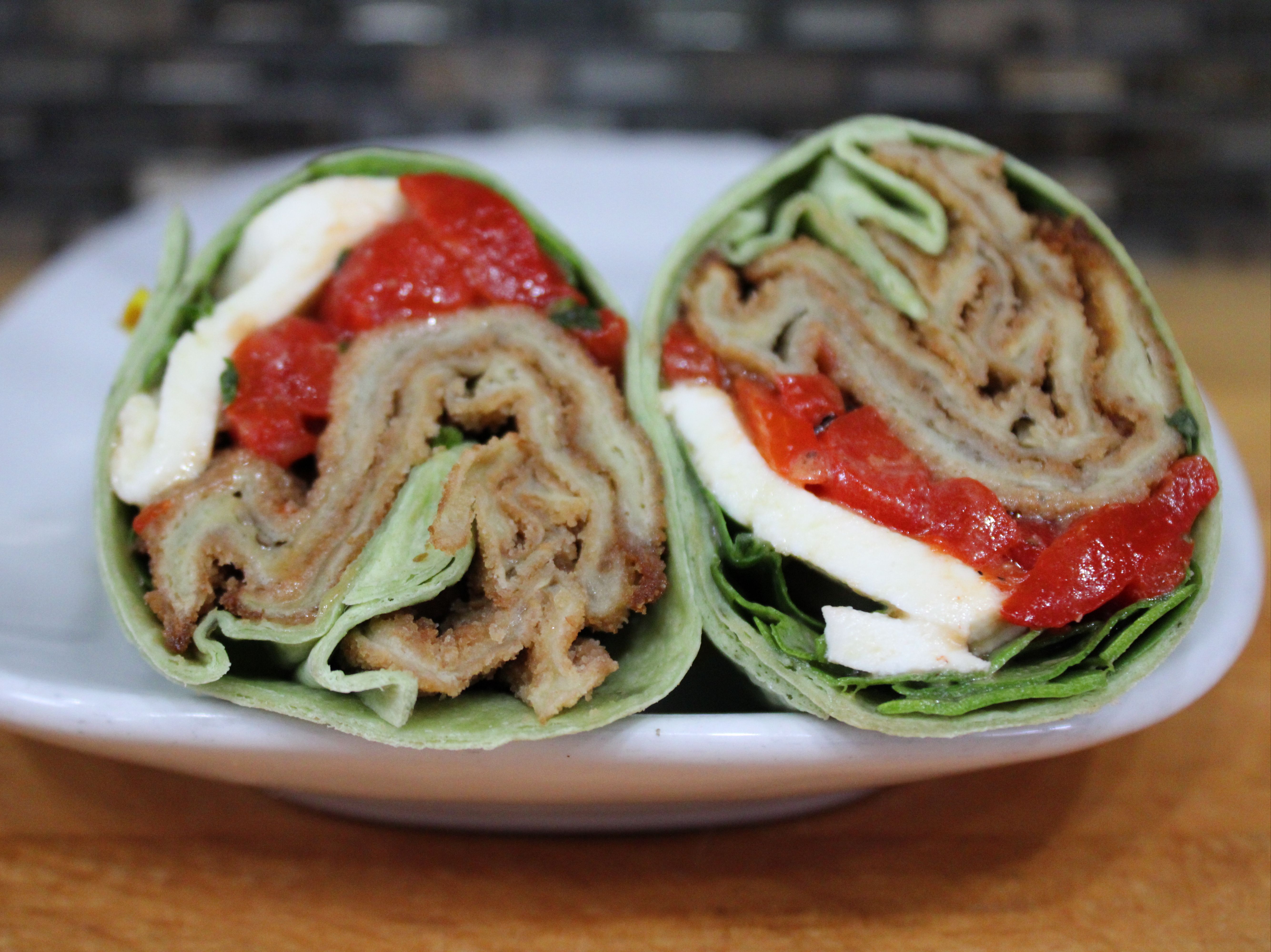 Eggplant Mozzarella Wrap.