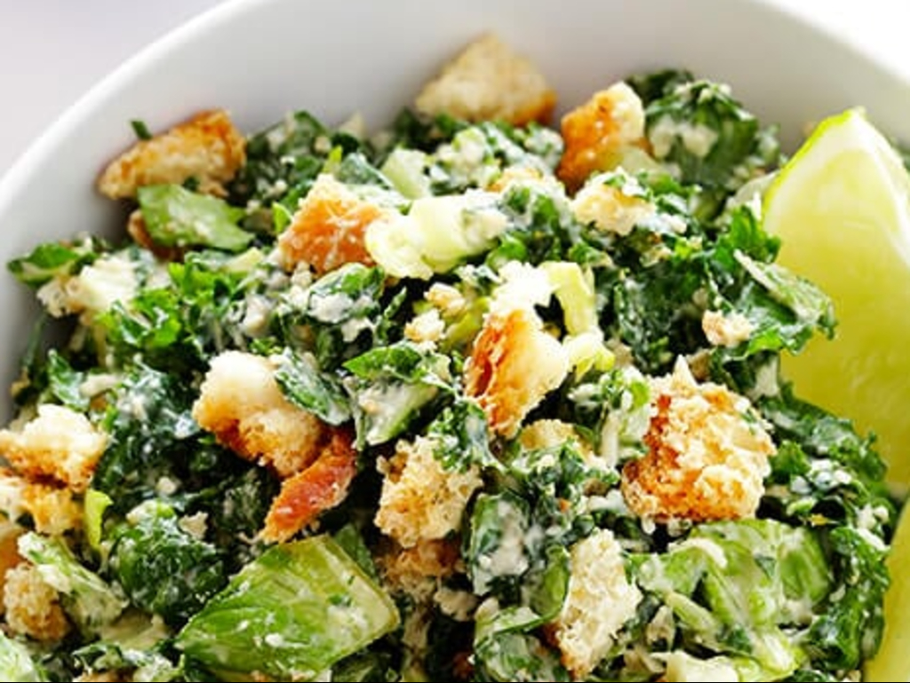 Kale Caesar w/Breaded Chicken!