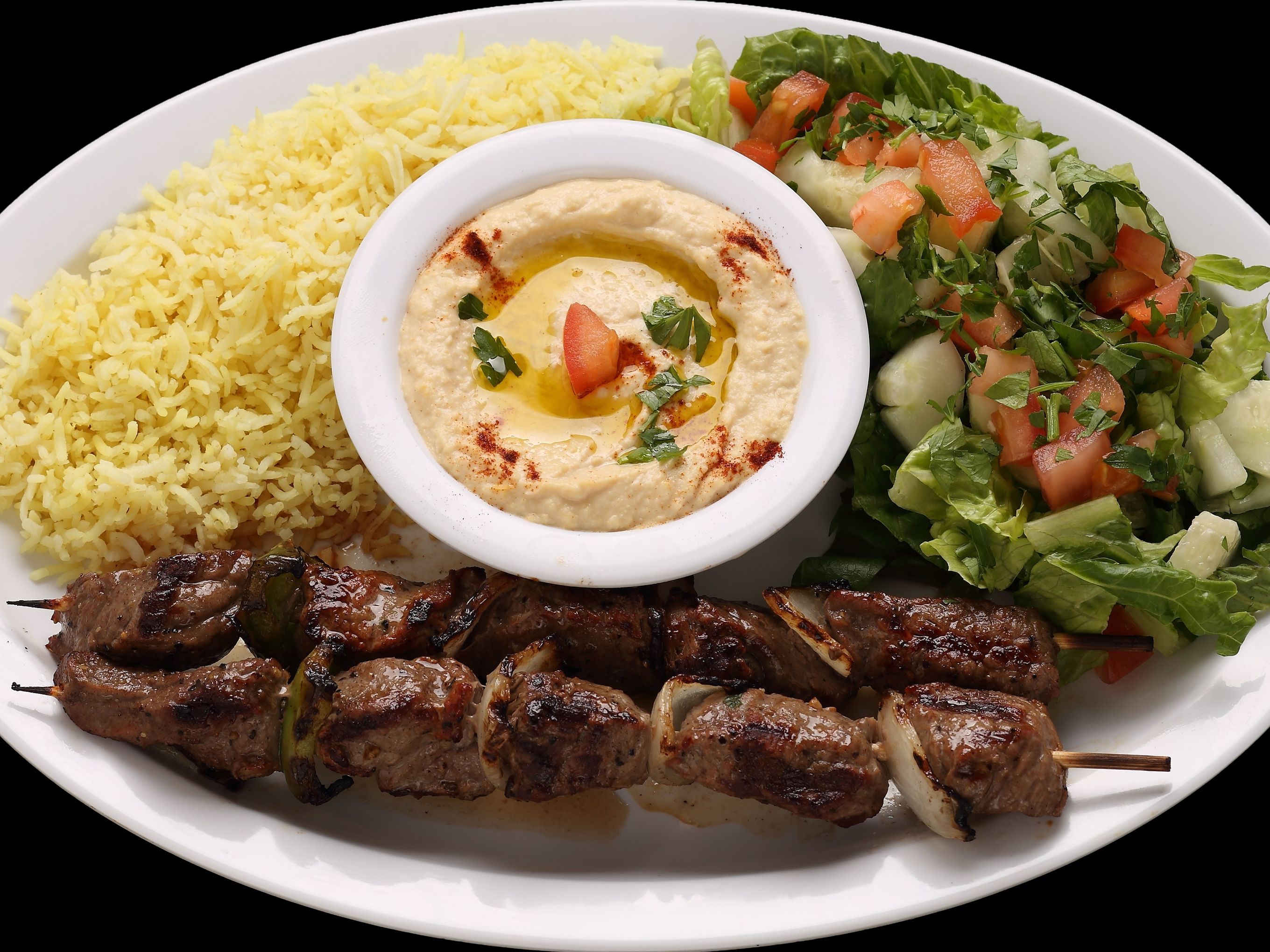 Beef Kabab Plate.