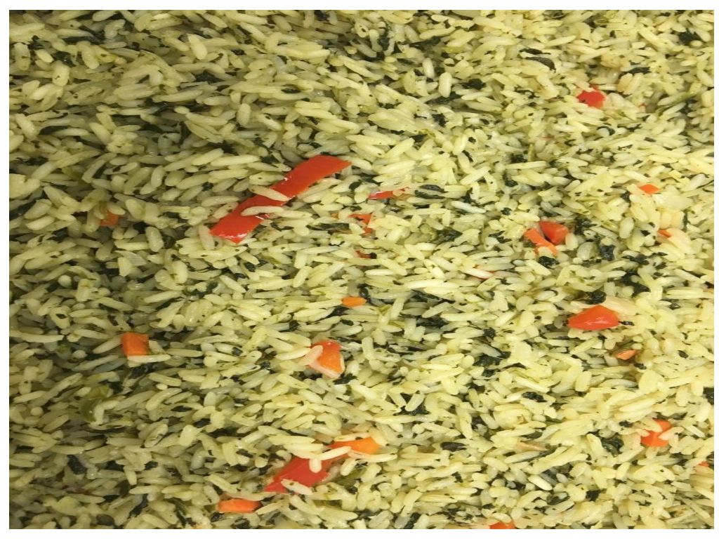 Spinach Rice 1/2 Pan.