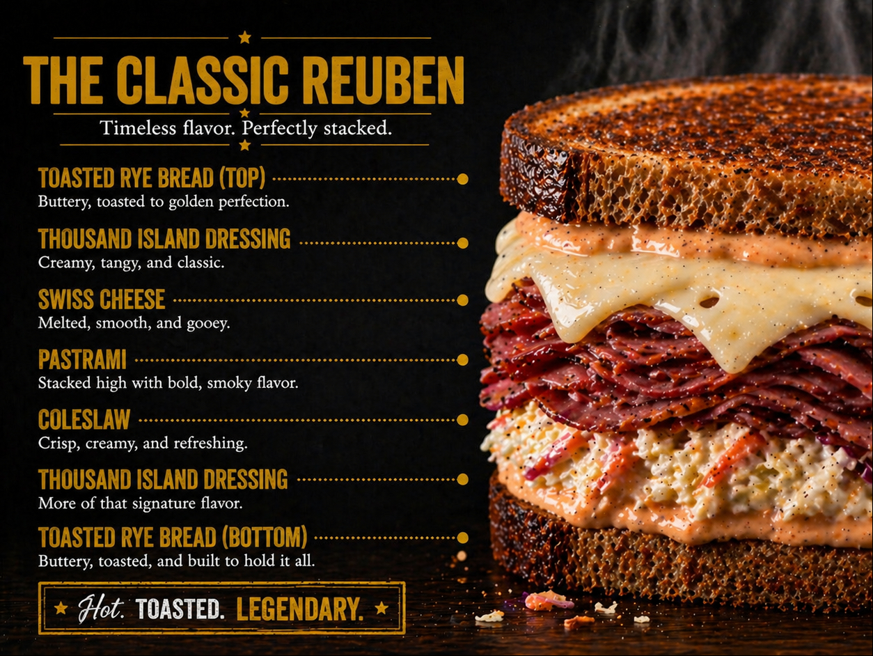 Classic Reuben.