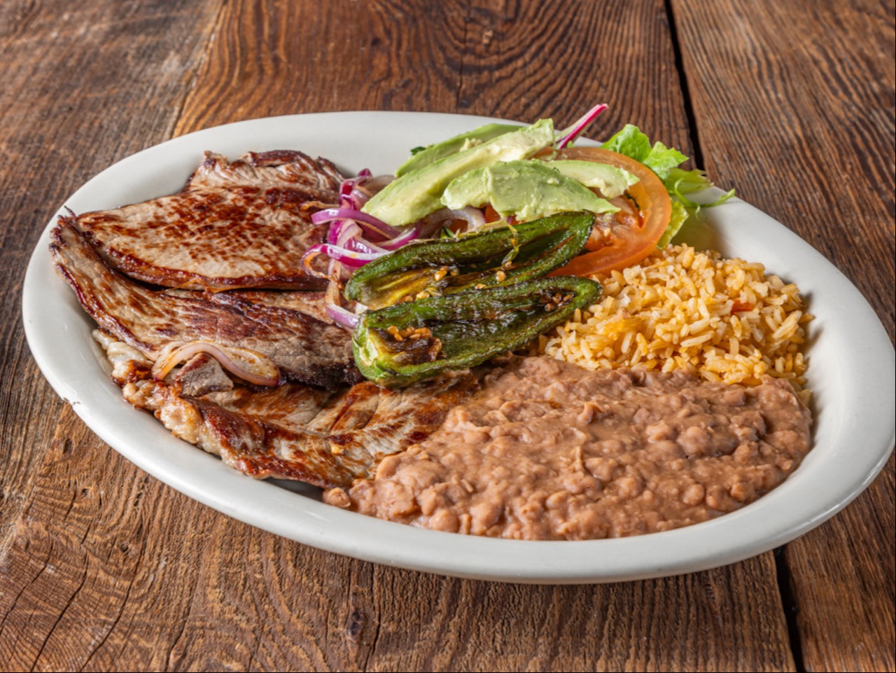 Carne Asada Dinner Plate.