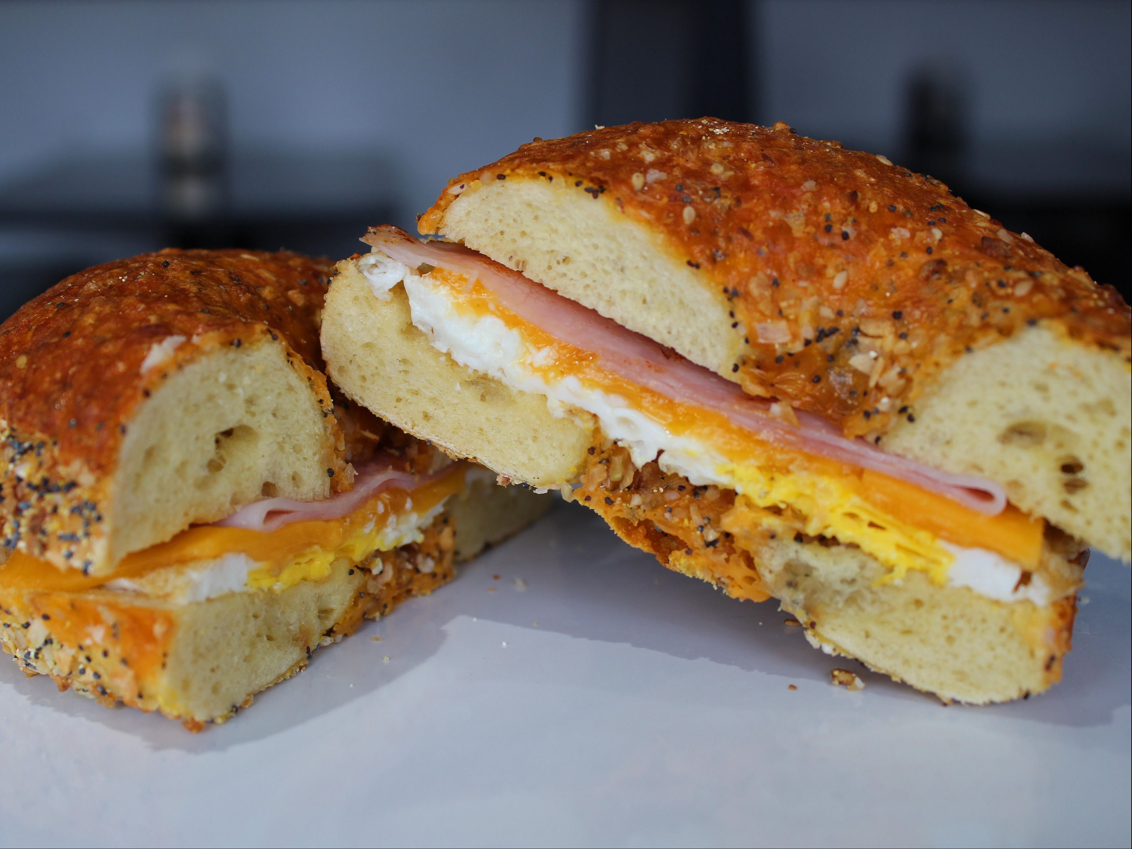 Ham, Egg & Cheese Sandwich.