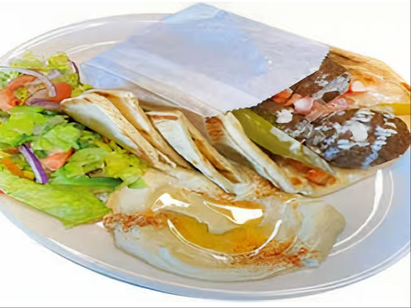 Falafel Pita Plate.