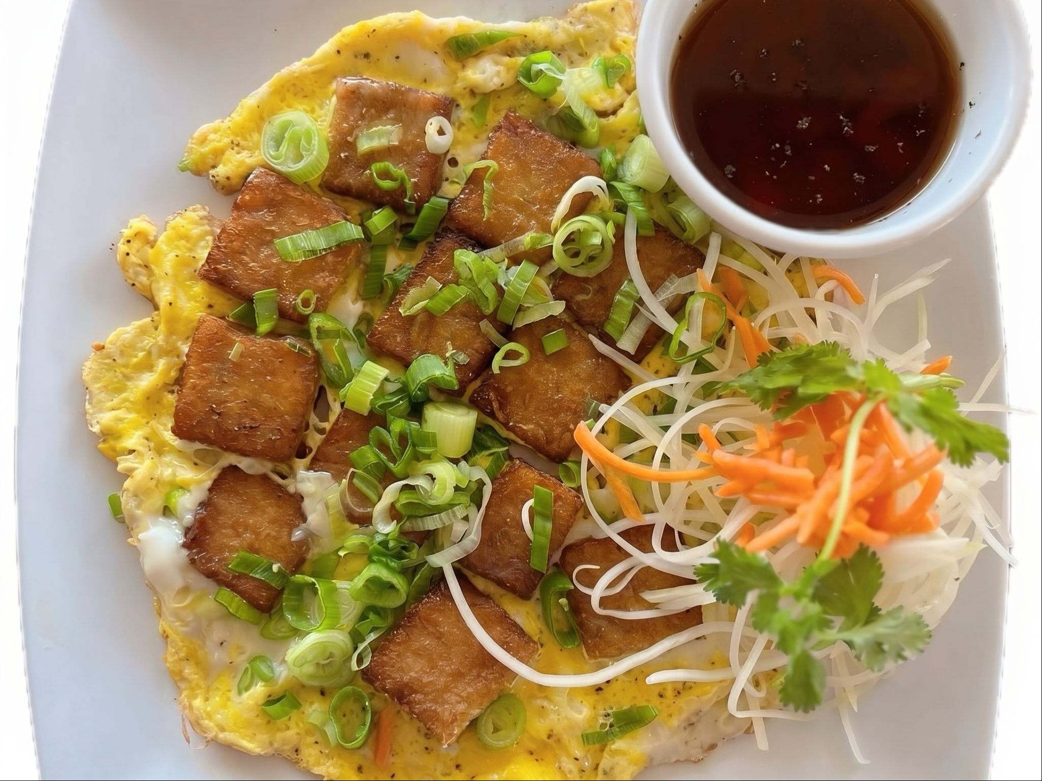 E_ Vietnamese Taro Fried Rice Cake / Bot Chien.