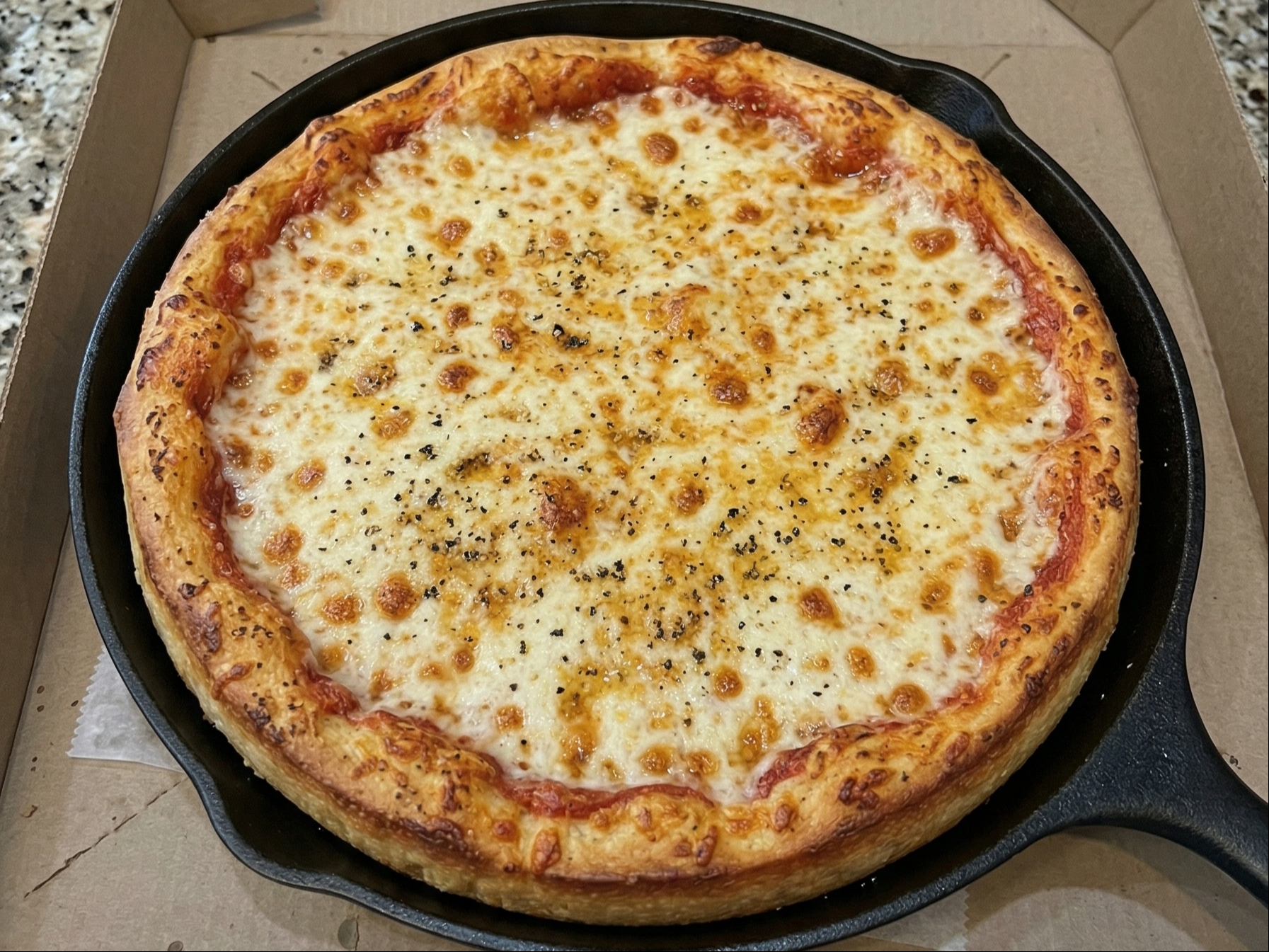 Pan Pizza with Cheese.