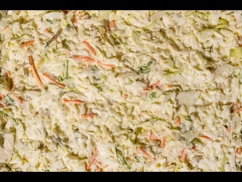 Homemade Slaw Pan.