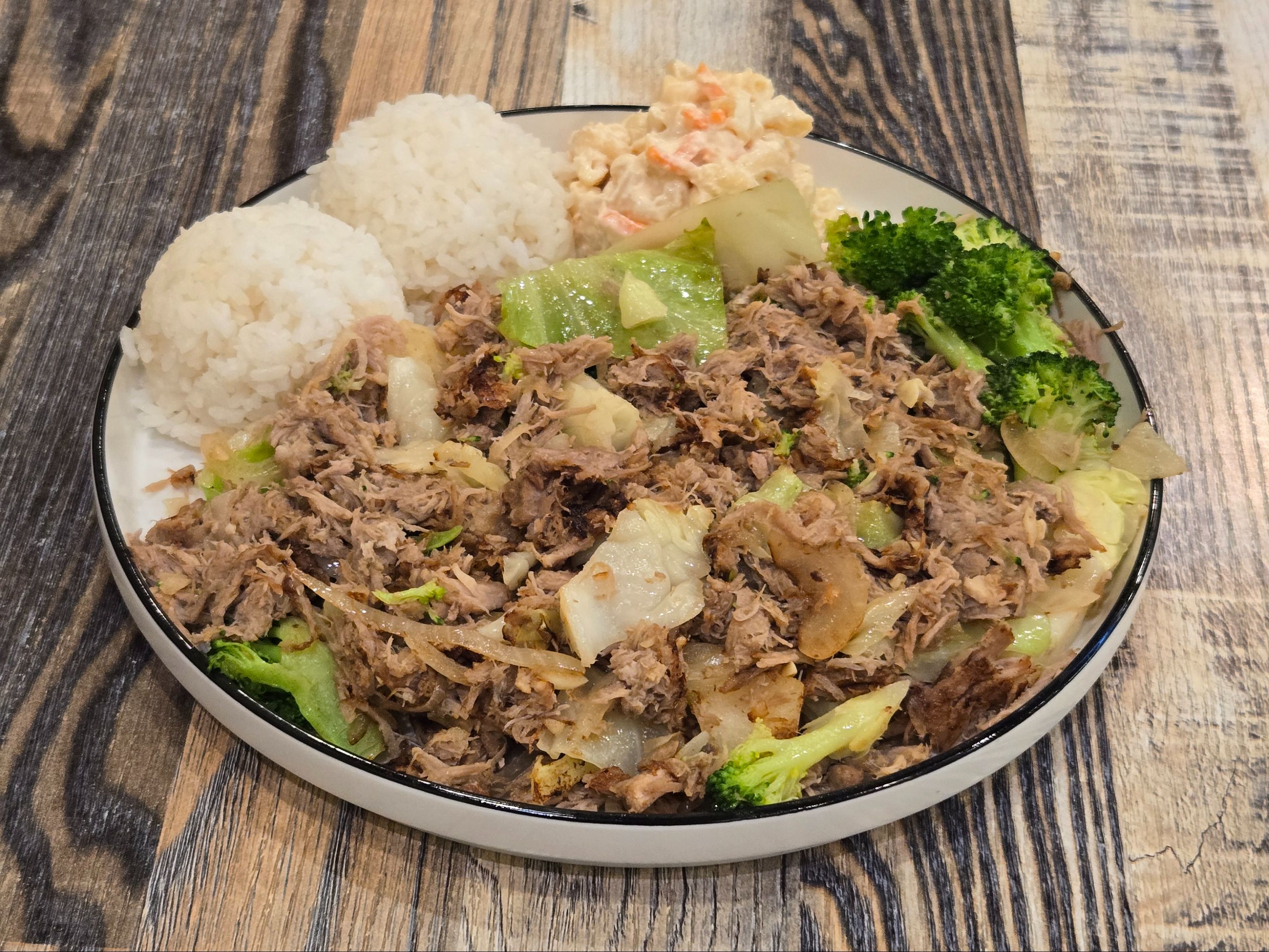 Island Kalua Pork & Grilled Veggies.