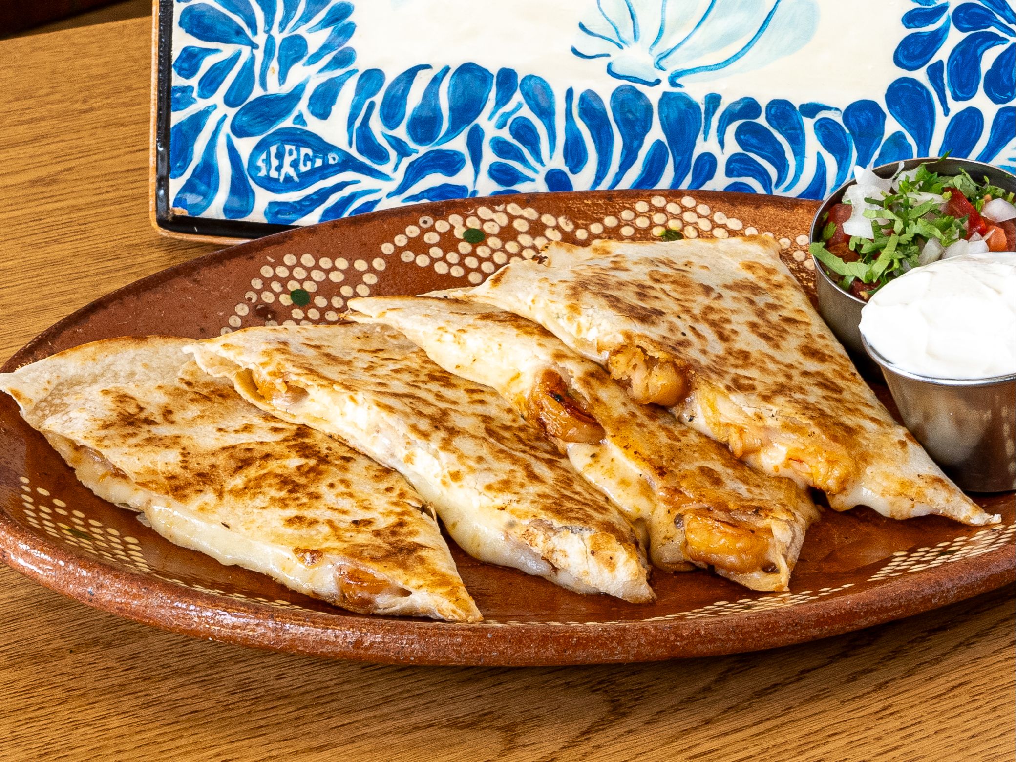 Shrimp (Camarón) Quesadilla.