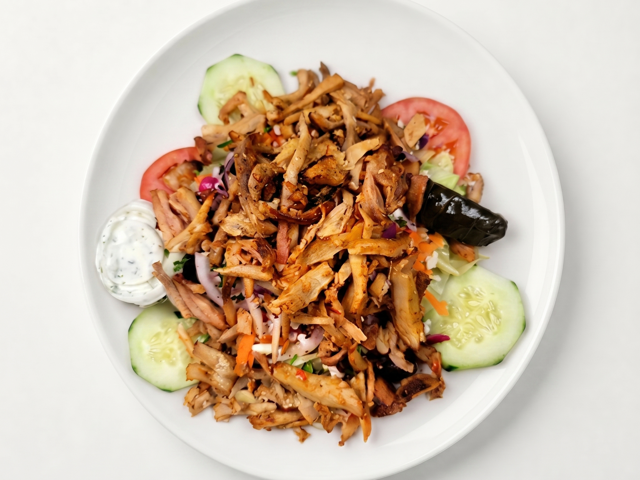 LG Greek Salad w/ Ch. Gyro.