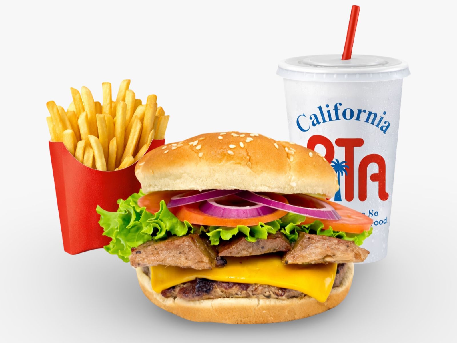 Gyros Cheese Burger Combo