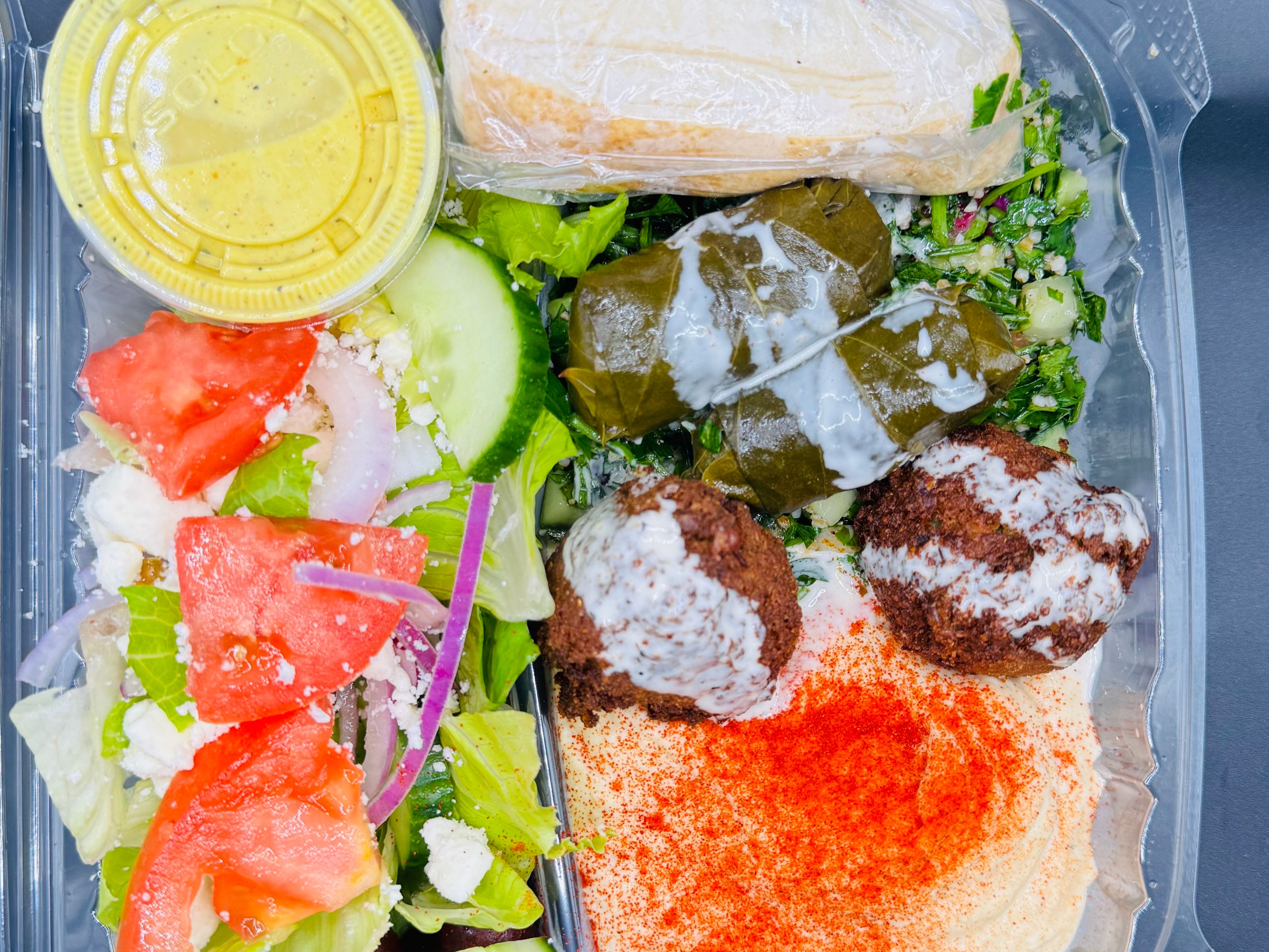 Mediterranean Sampler Plates (no cheese).