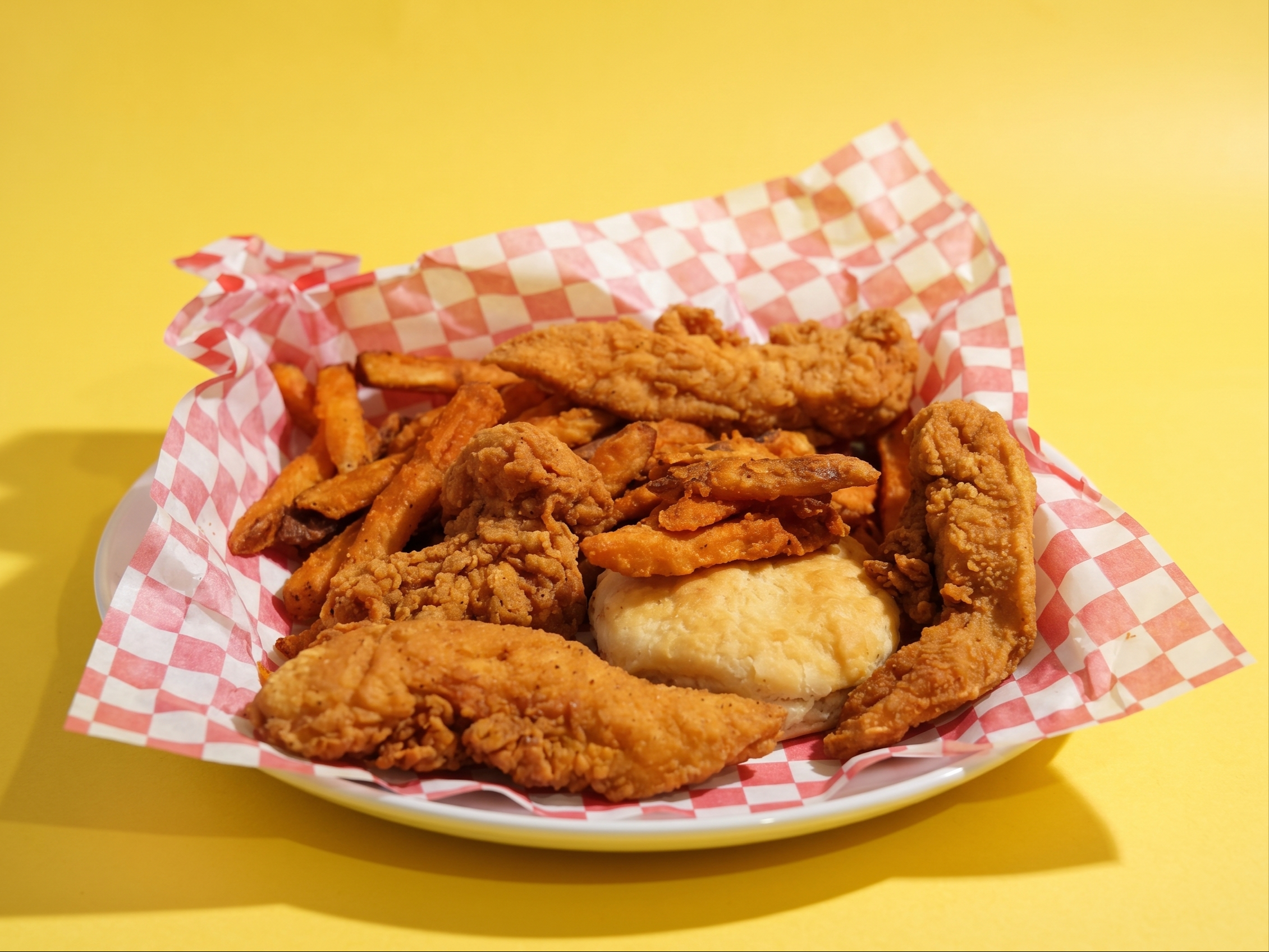 22. 4 Pc Tender with Side/Drink/Biscuit.