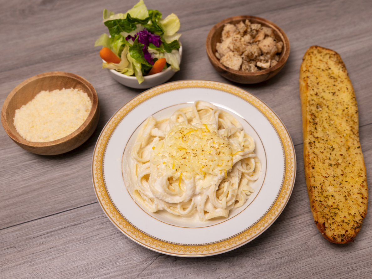 Chicken Parmesan Fettuccini.