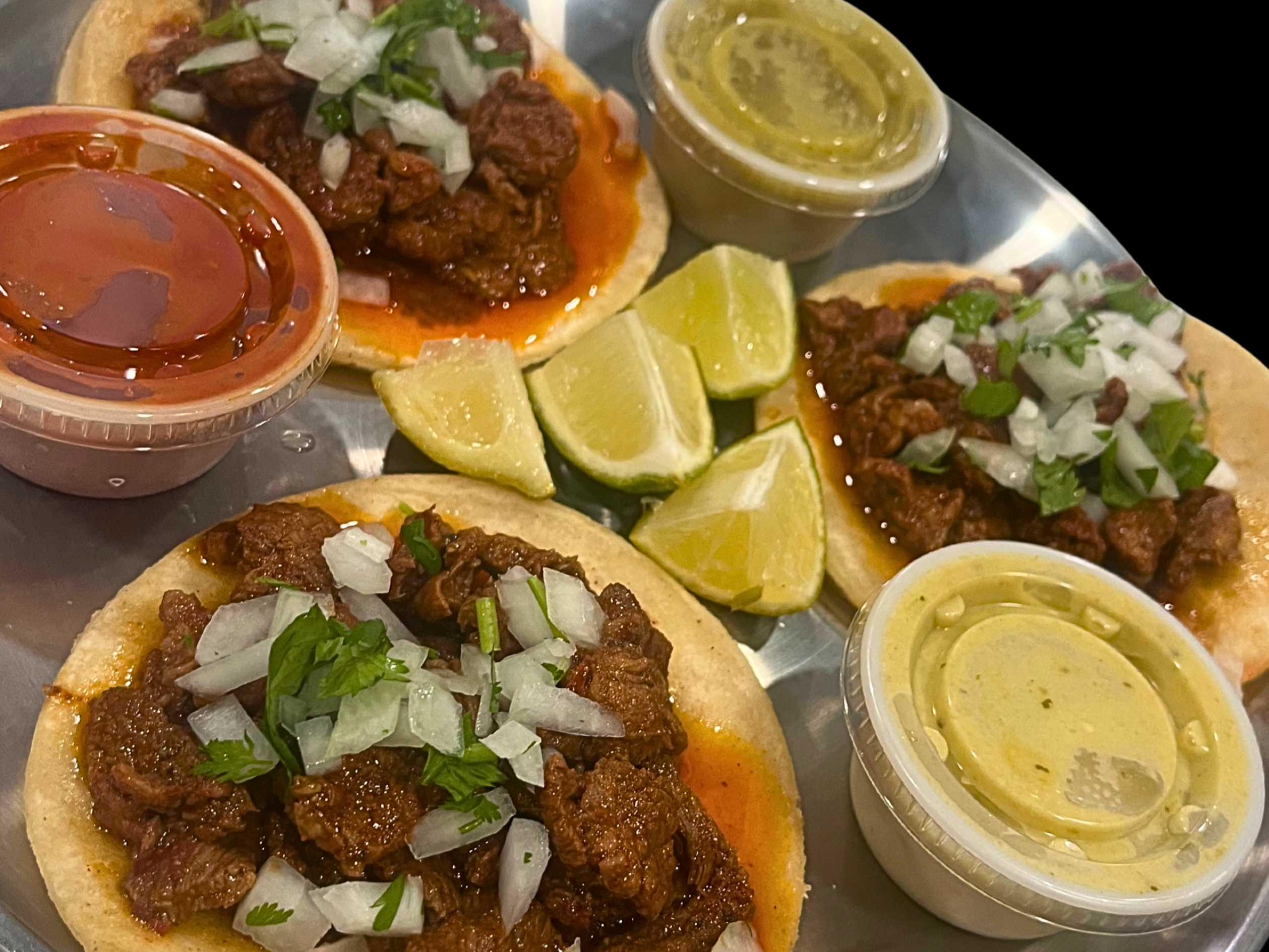 * (3) Street Tacos.