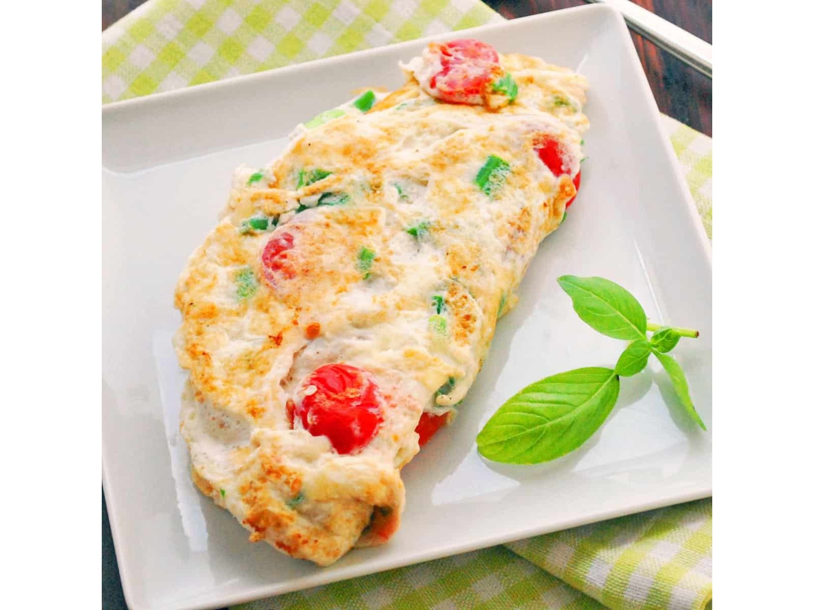 Egg white & cheese Omelette.