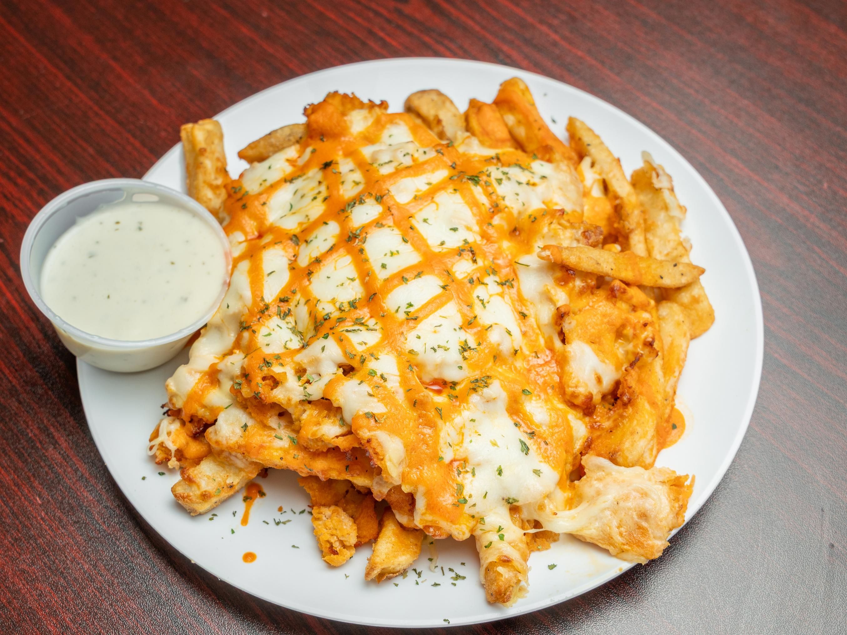 Chicken Buffalo Cheese Fries.