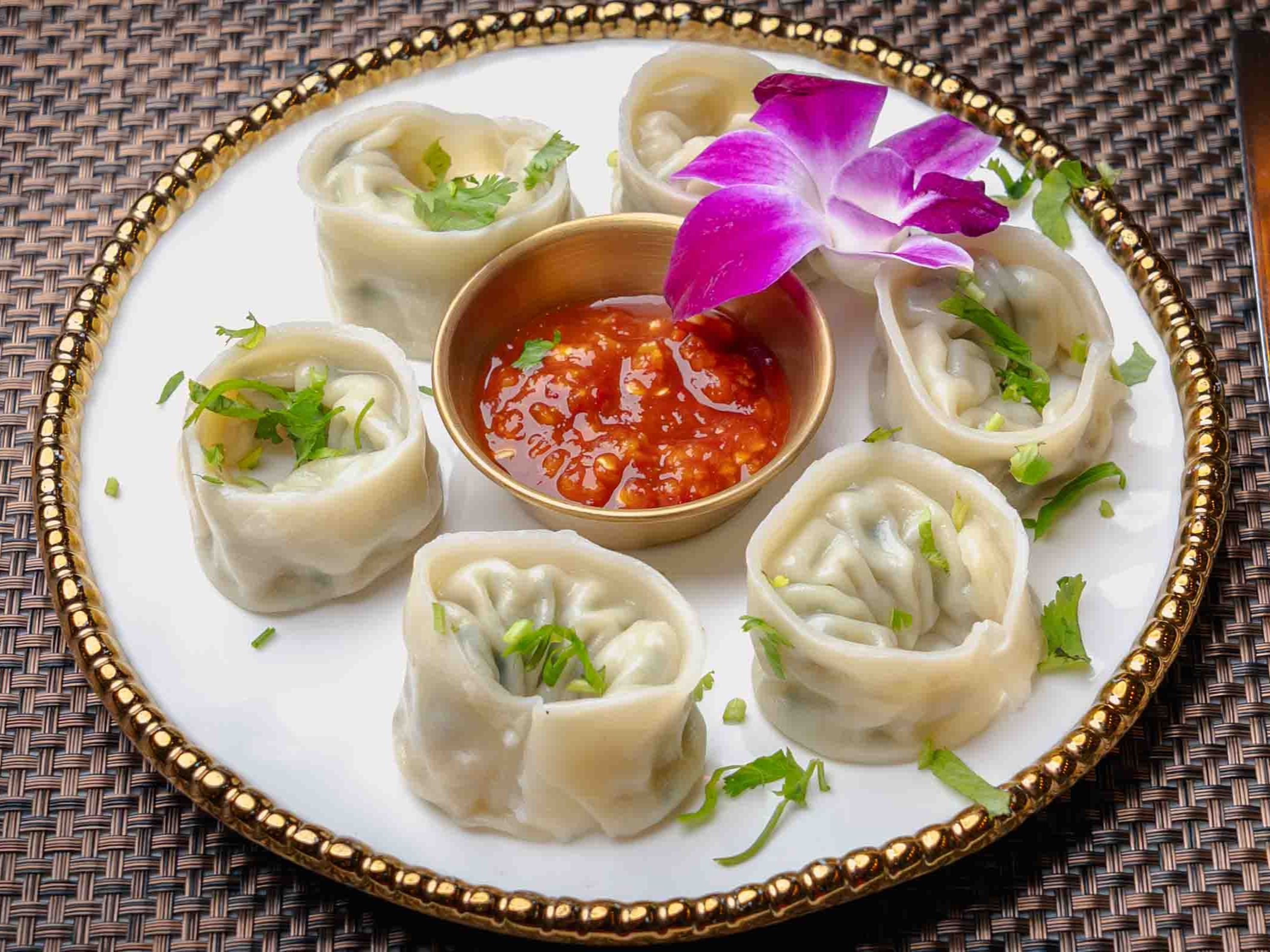 Veg. Steamed Dumplings.