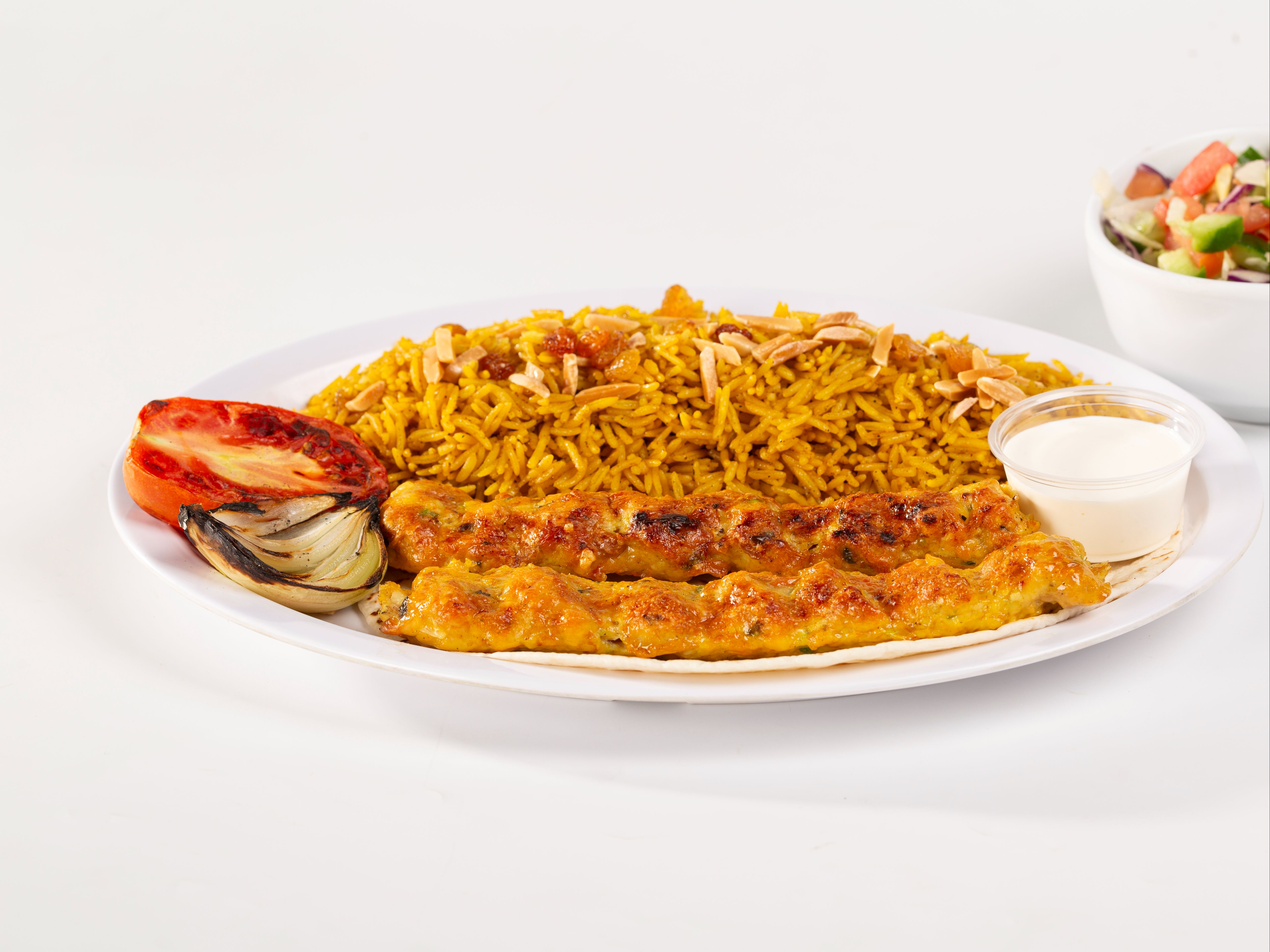 Chicken Kabob Plate / طبق كباب دجاج.