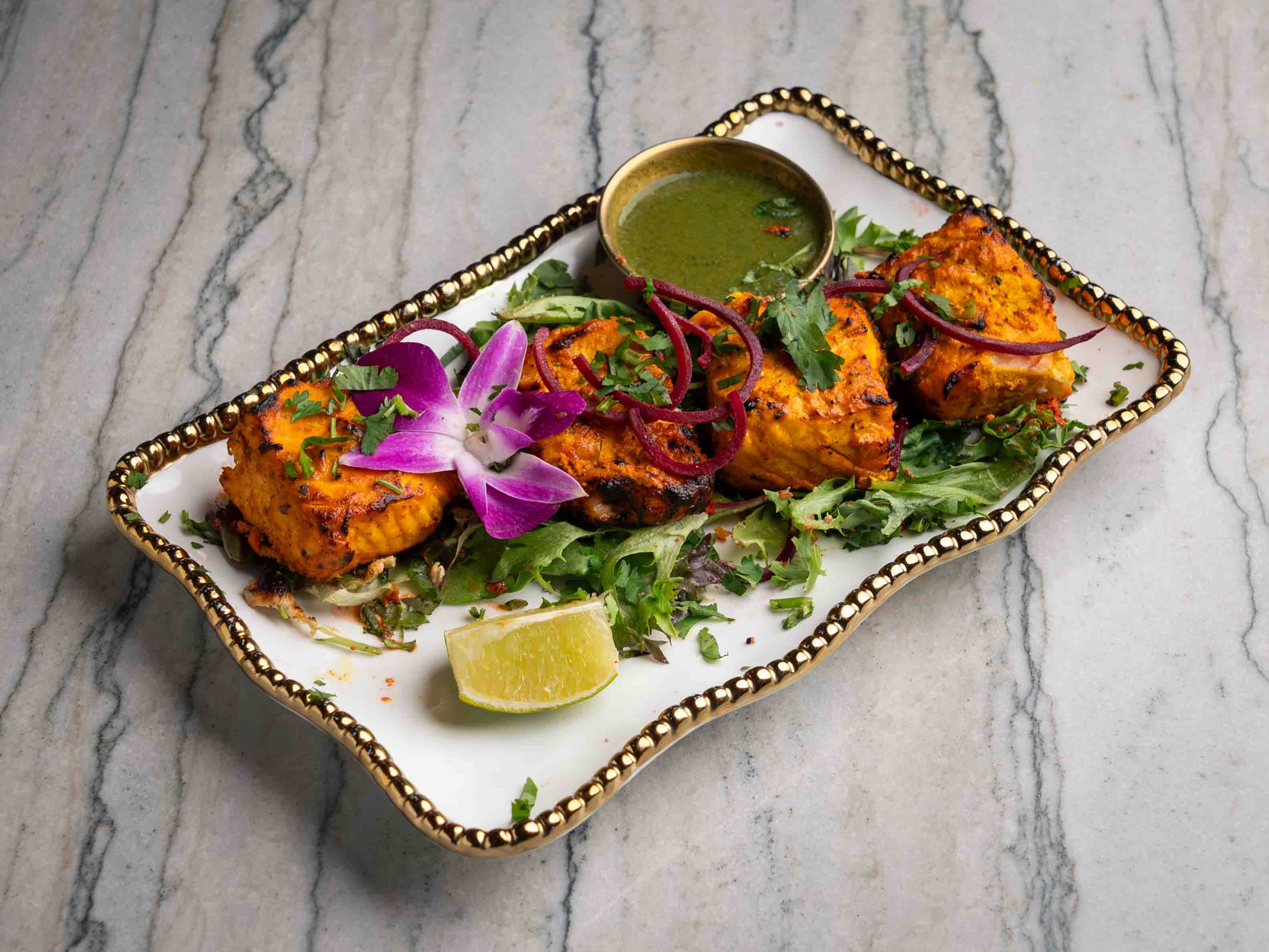 Tandoori Salmon Tikka.