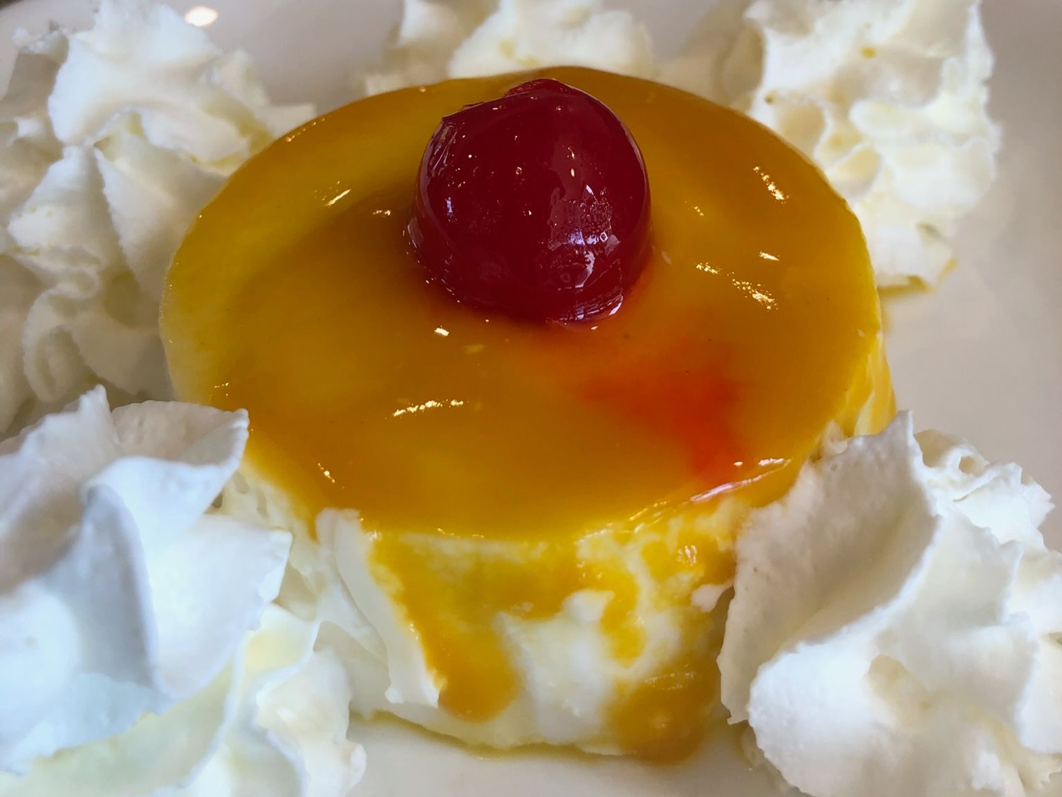 T102. Mango Panna Cotta.