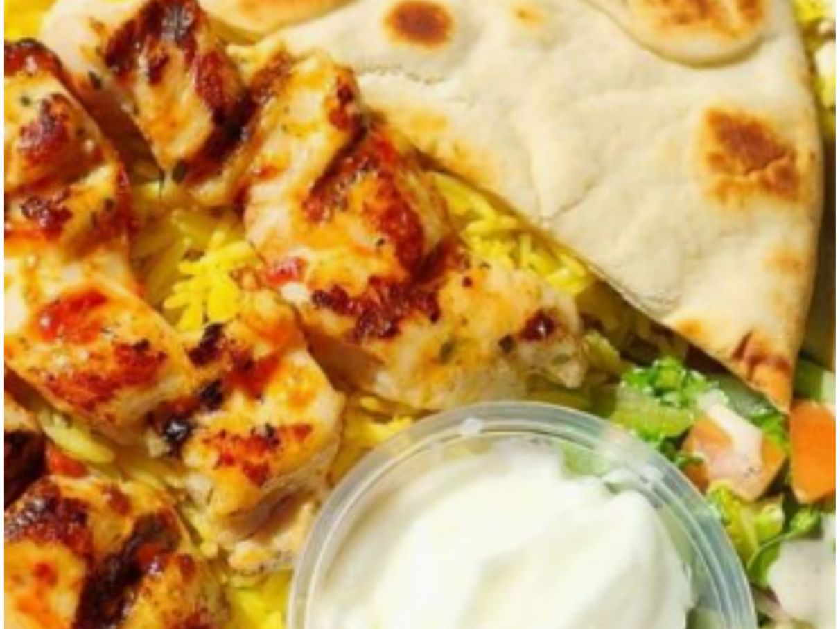 Chicken Kabob Plate.