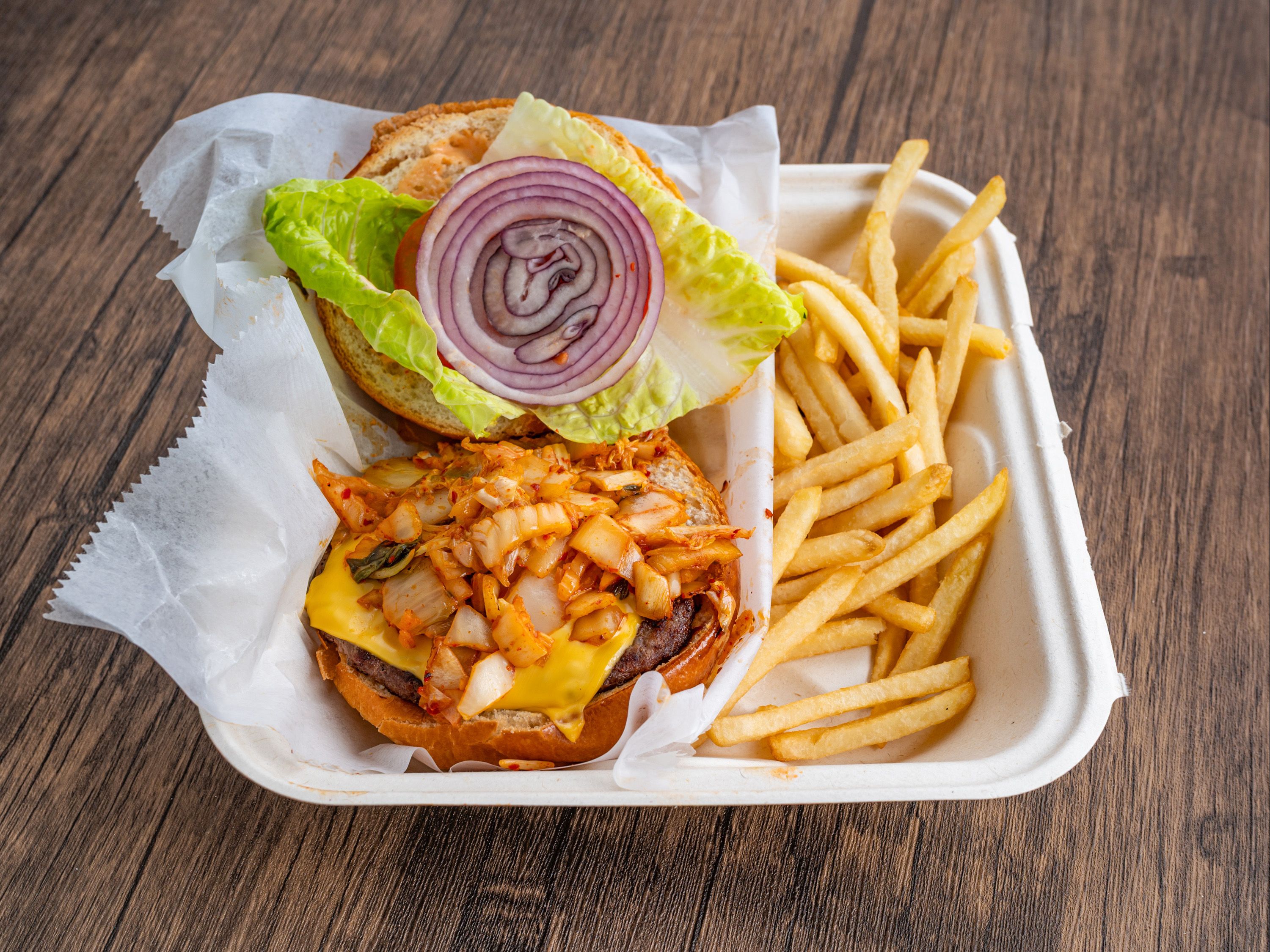 Kimchi Burger w/Fries