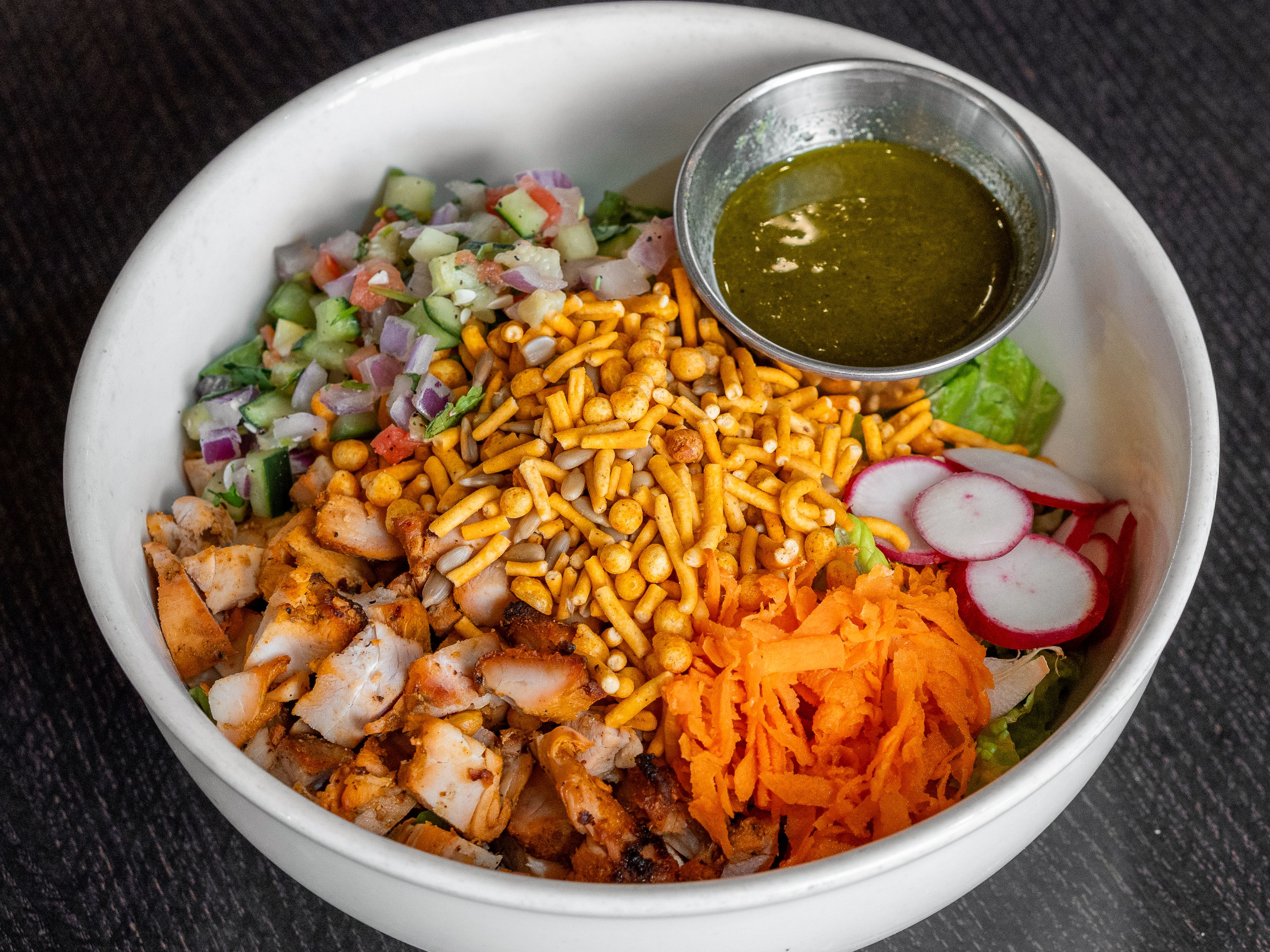 Chicken tikka salad.
