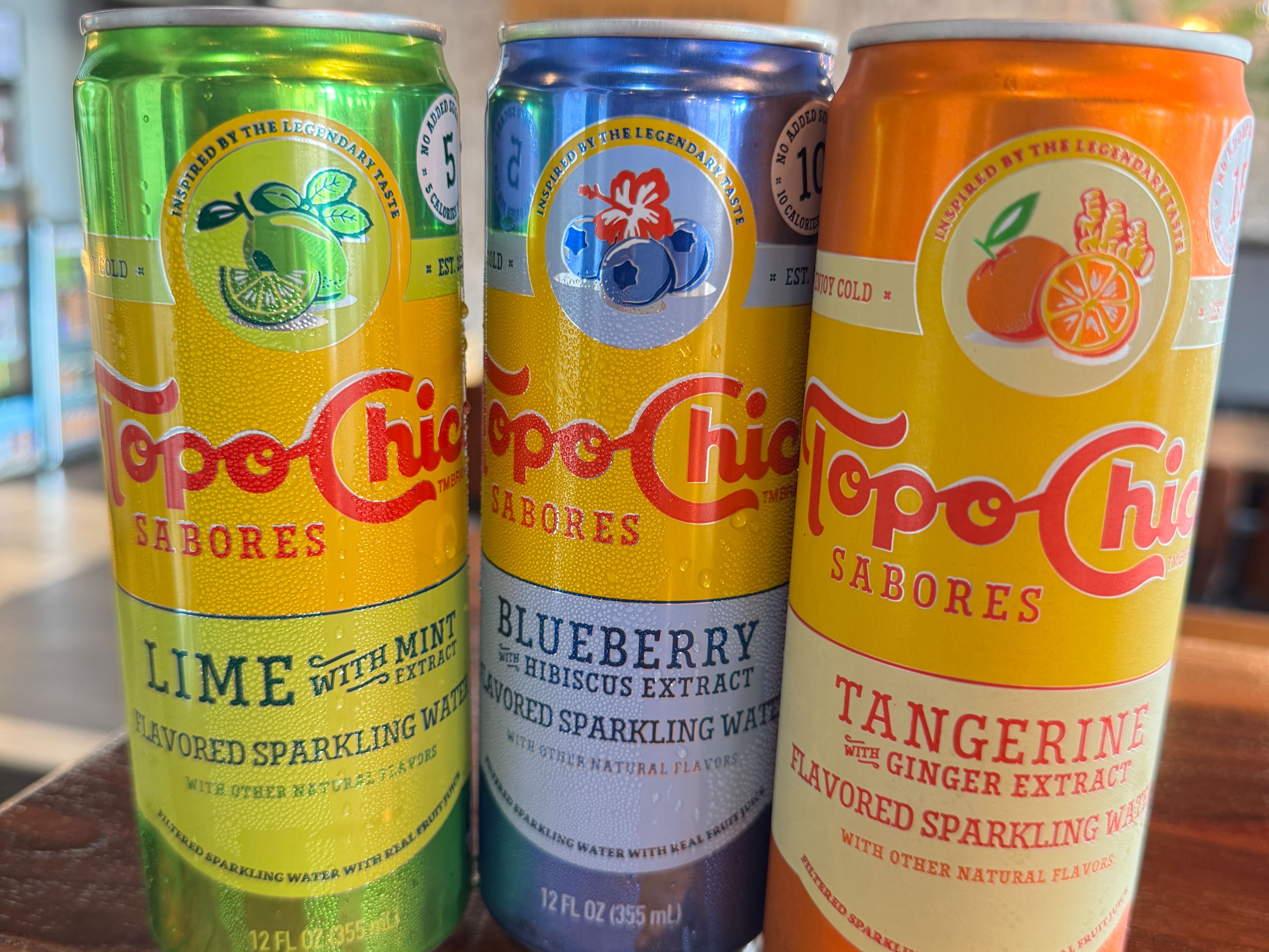 Topo Chico Lime with Mint.