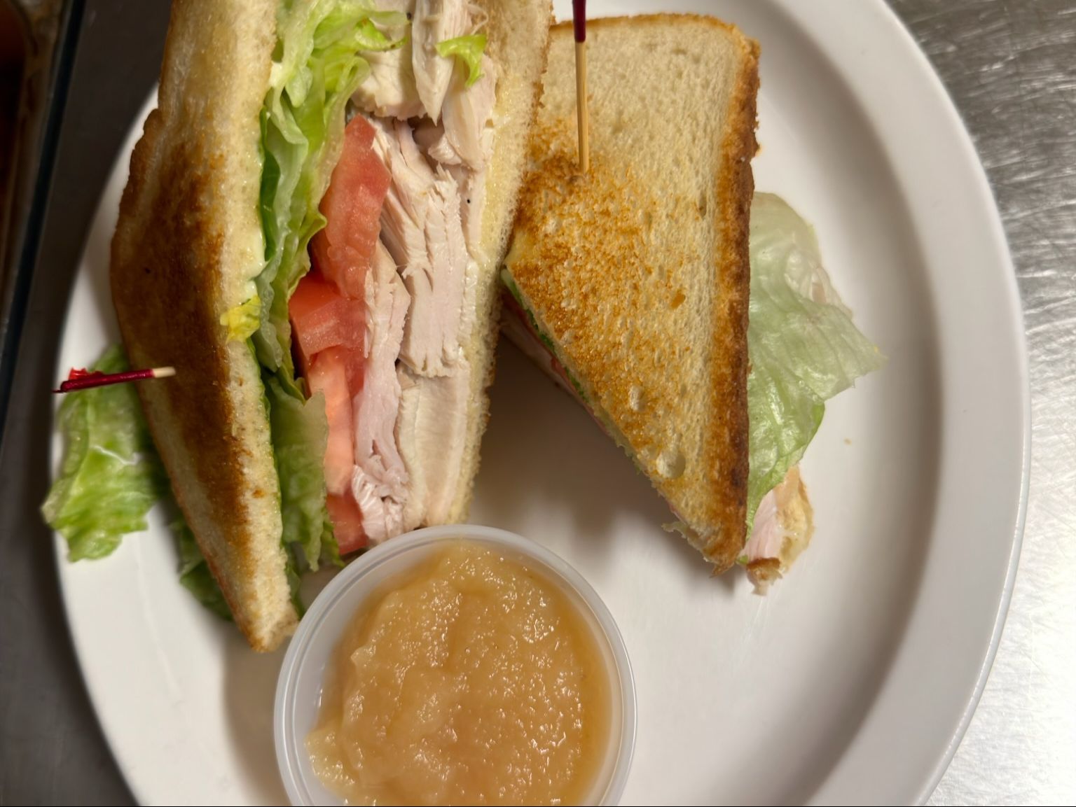 Turkey, Lettuce & Tomato (Tlt) Sandwich.