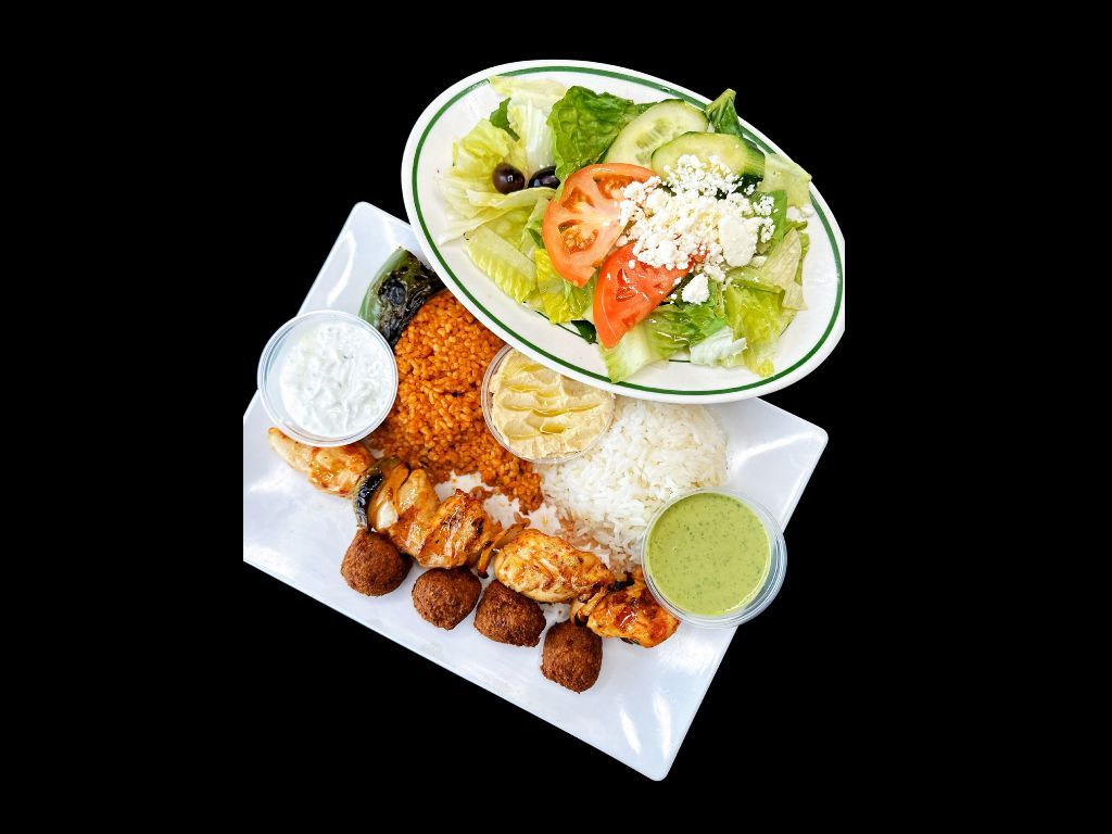 Chicken And Falafel Dinner.