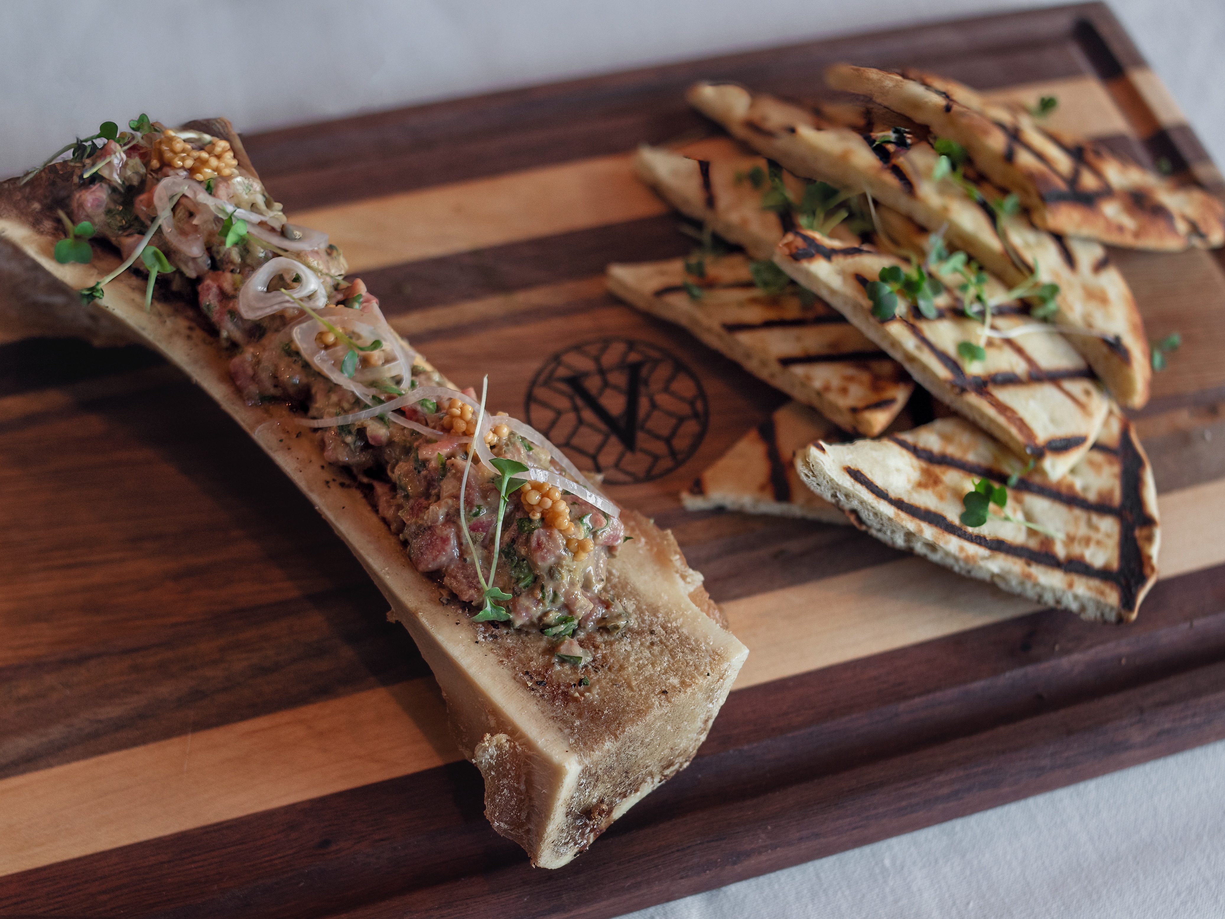 Roasted Bone Marrow Tartare.