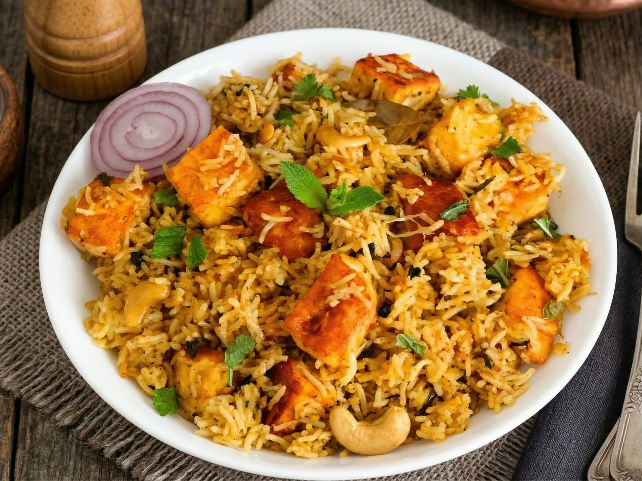 Paneer Biryani.