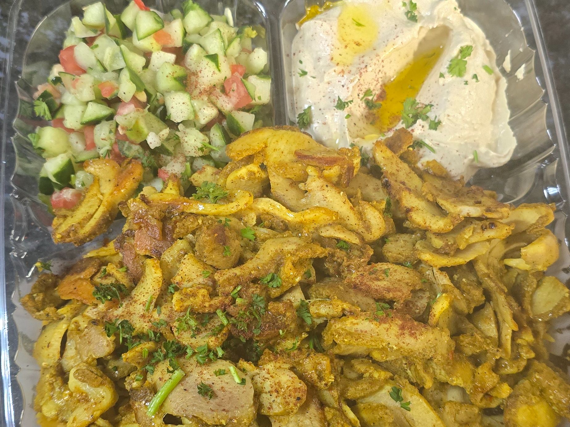 Chicken Shawirma Platter.