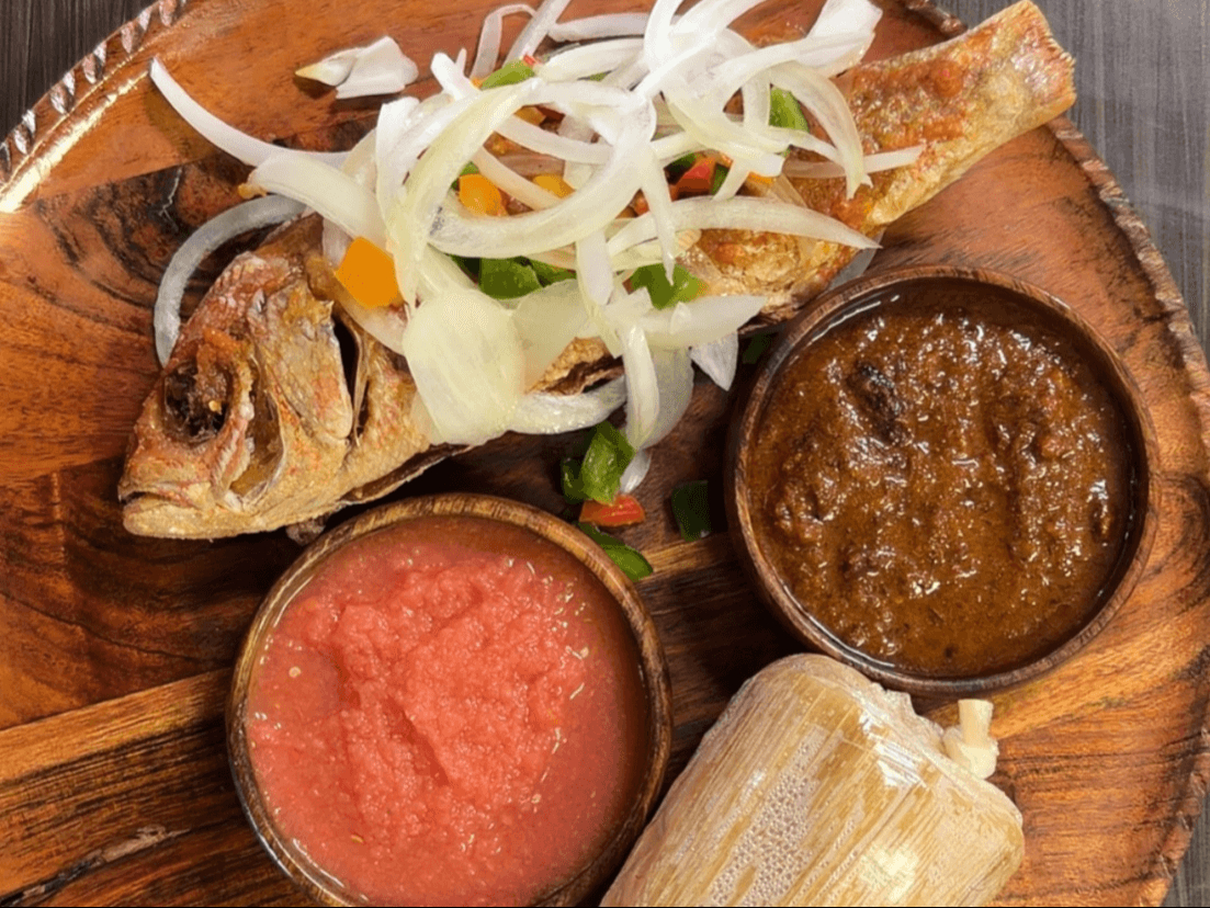 KENKEY W RED SNAPPER FISH.