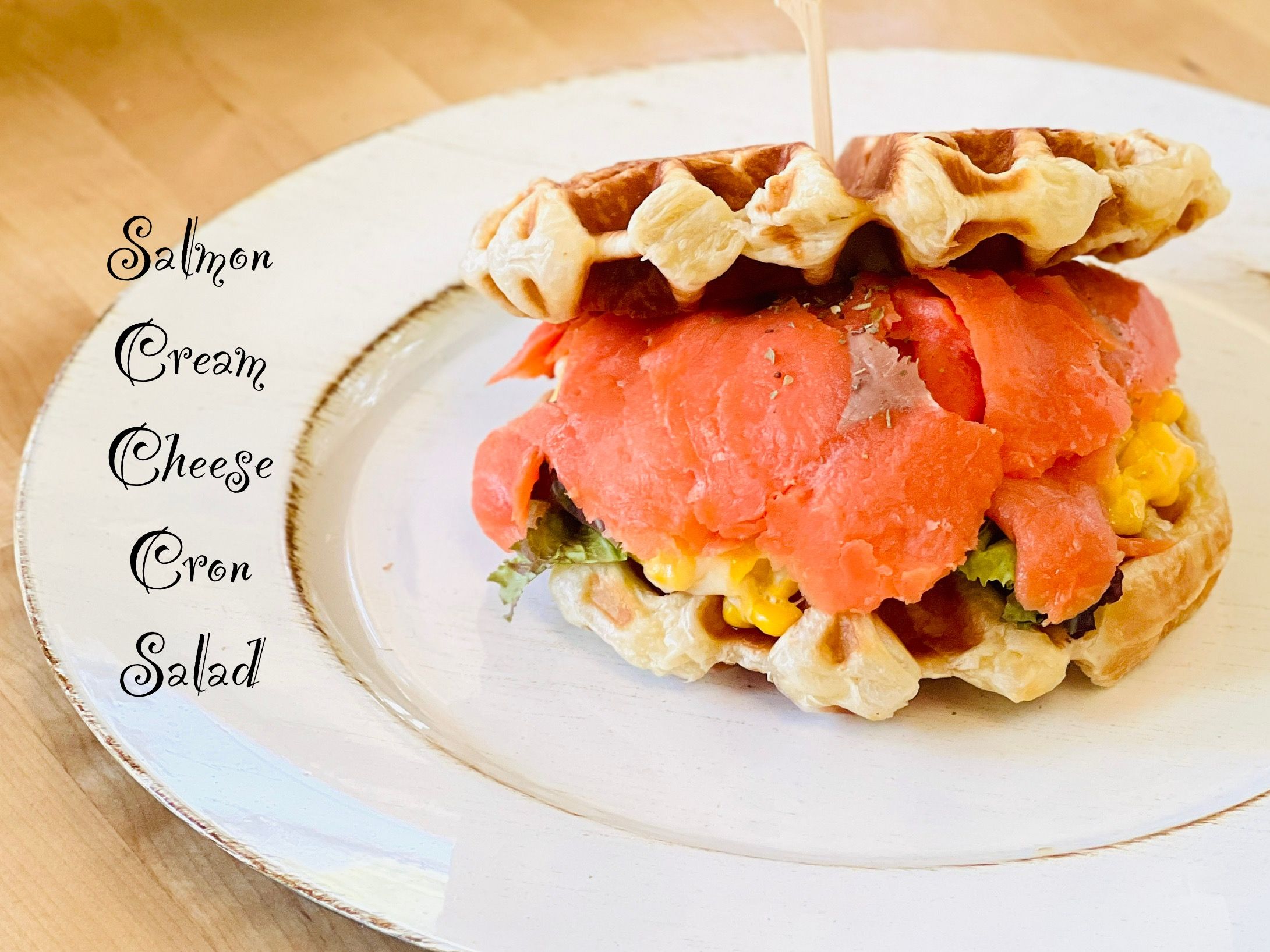 Salmon Cream Cheese And Corn Salad.