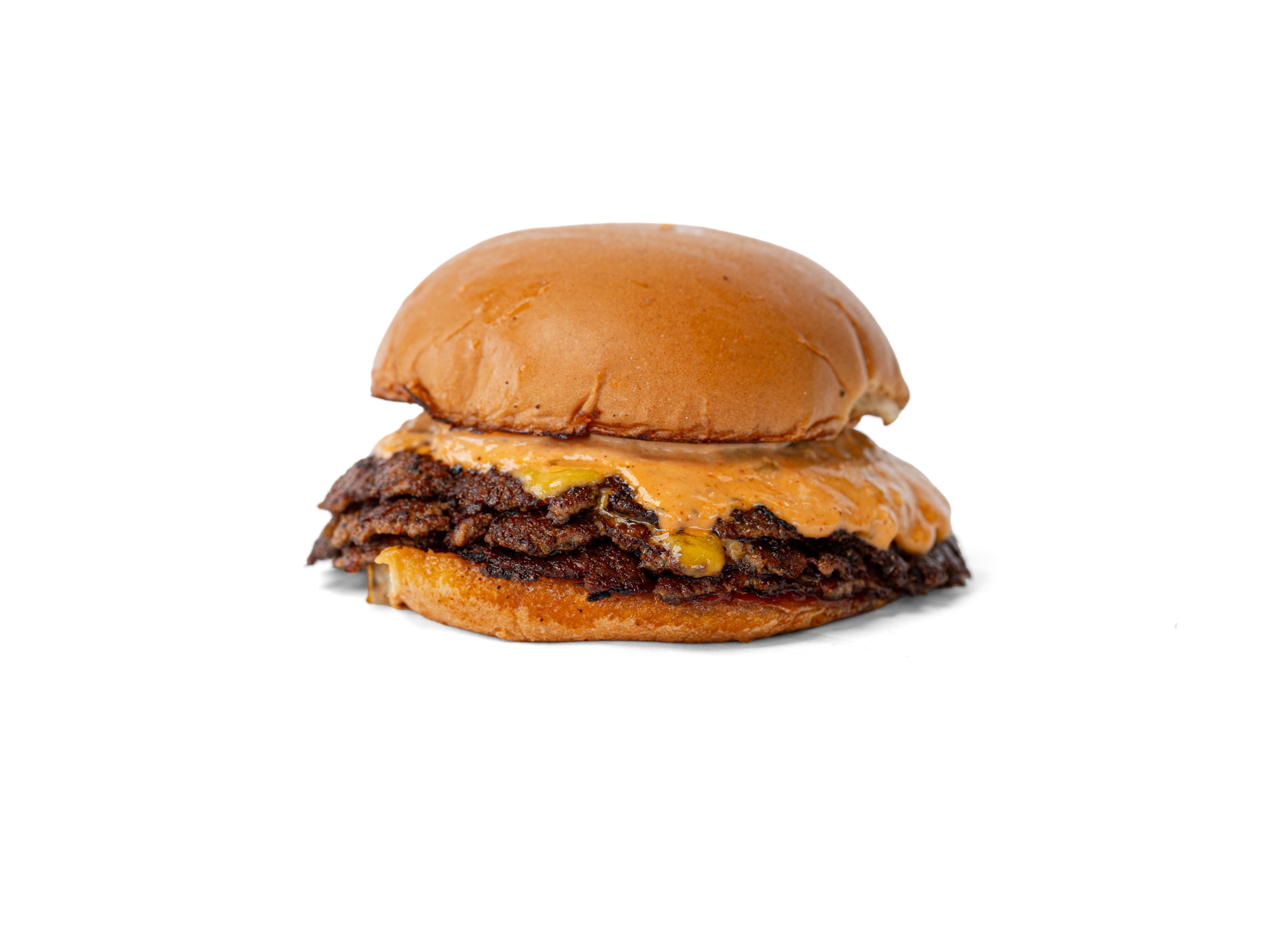 Triple Cheese Burger with Fries.