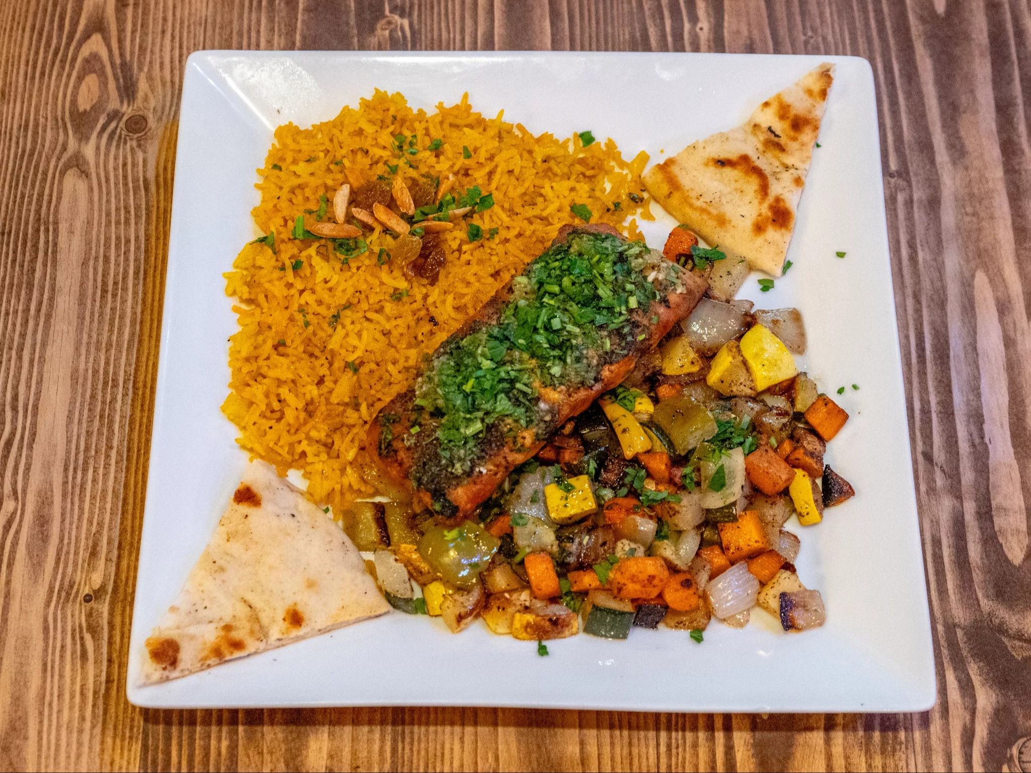 Salmon Fillet With Choice Of Your 2 Sides.