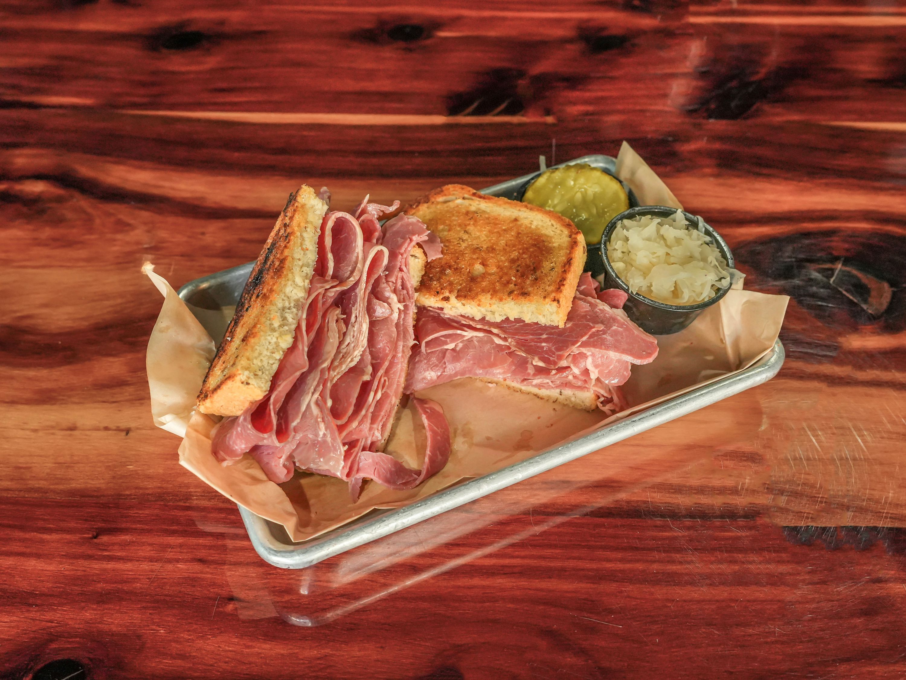 New York Style Corned Beef Sandwich Dinner.