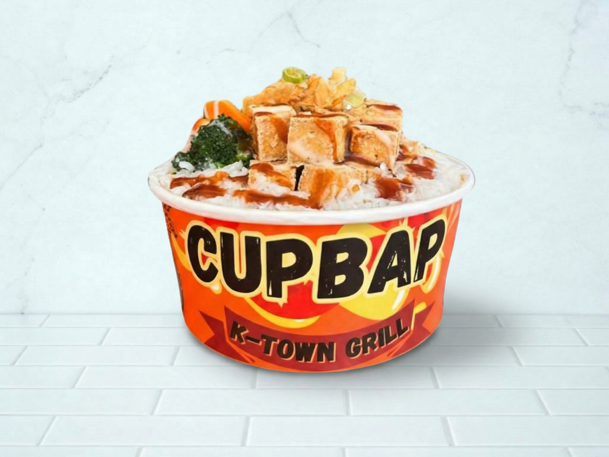 Fried Tofu Cupbap.