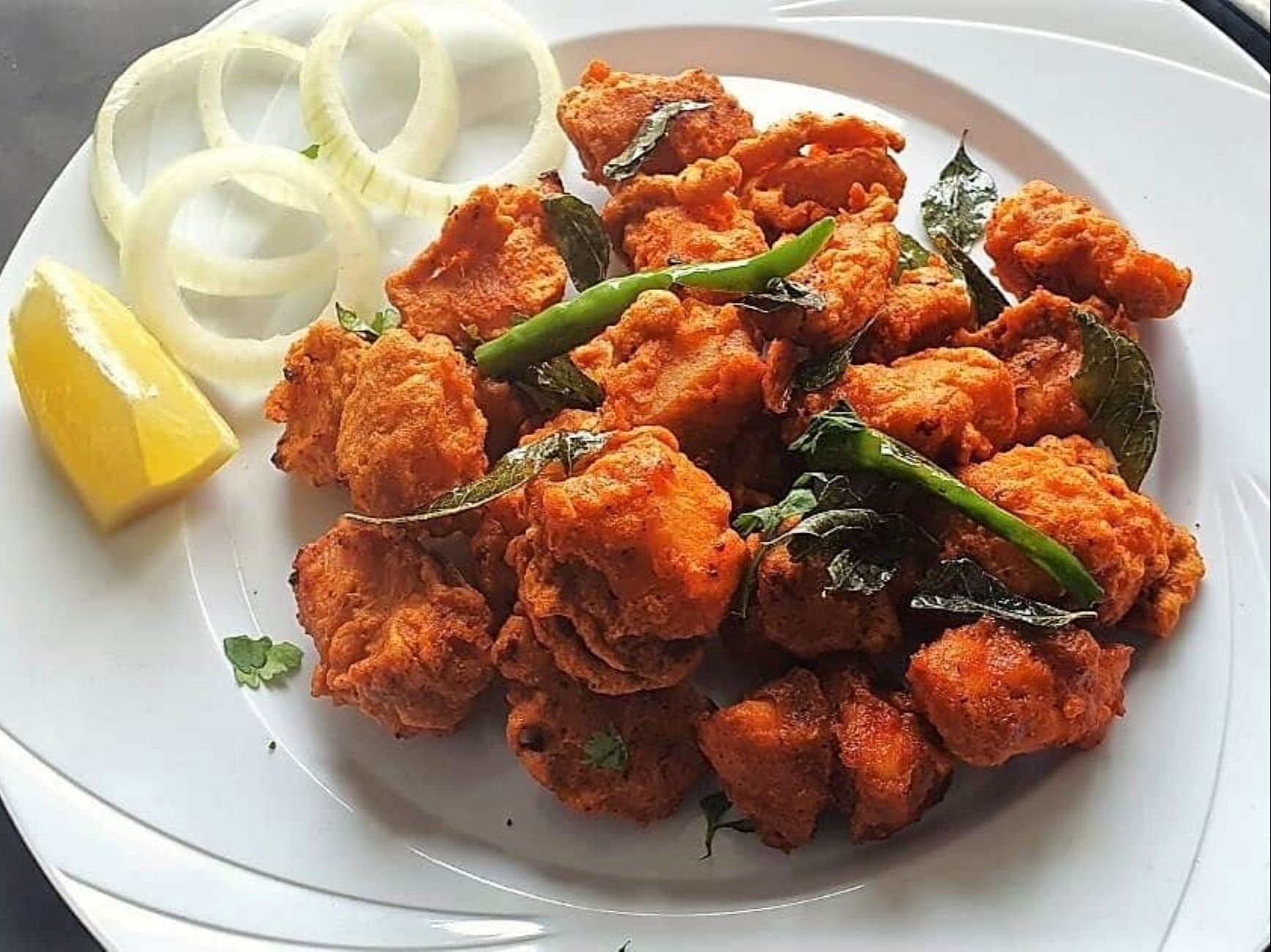Chicken pakora.