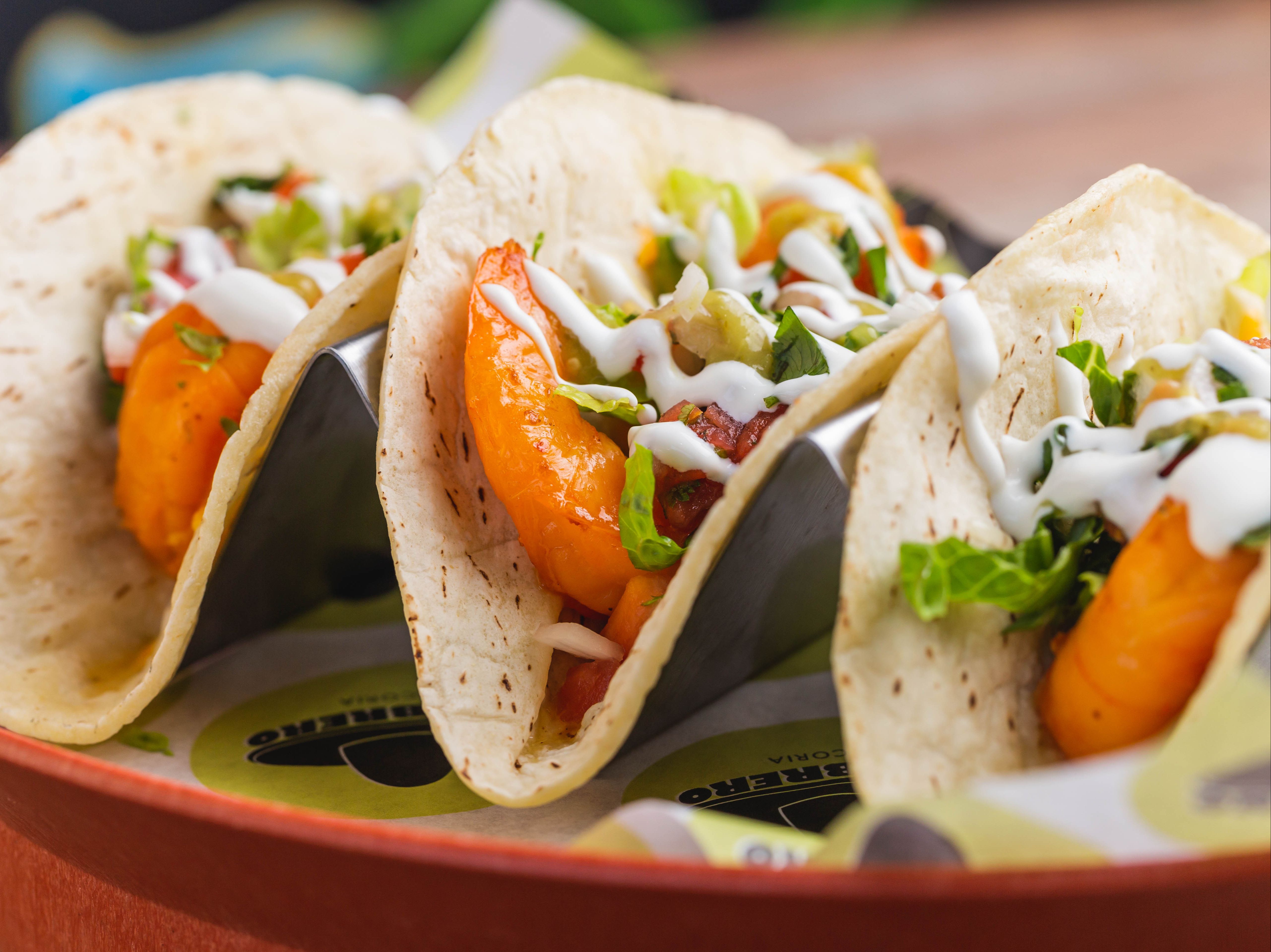 Shrimp A La Plancha Taco Trio.