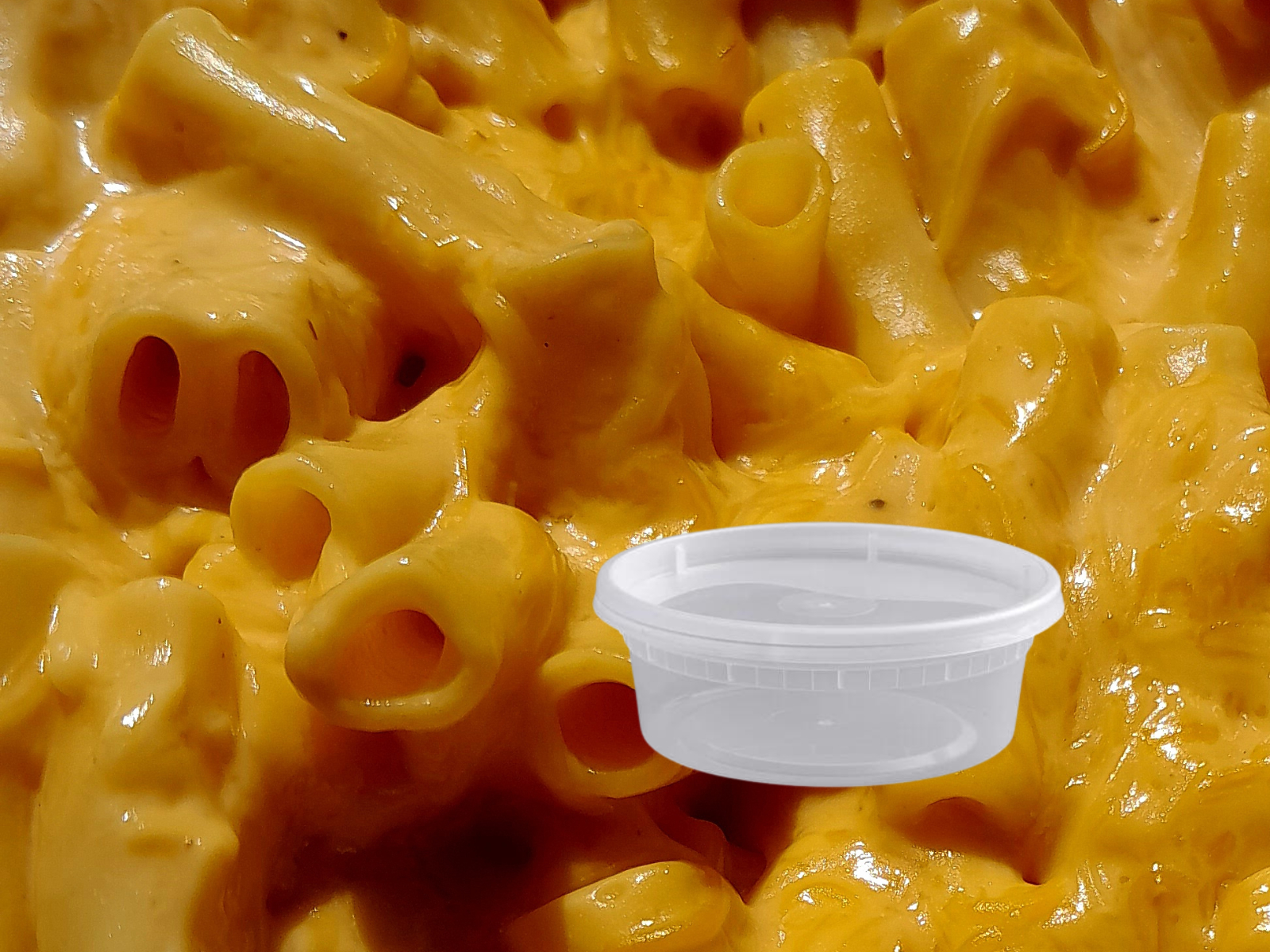 8oz Velvety Mac & Cheese.