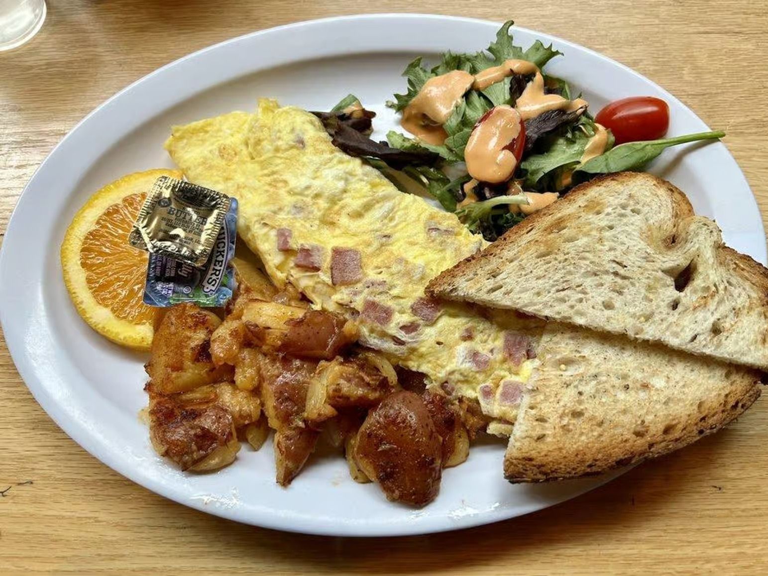 Ham & Cheese Omelette.