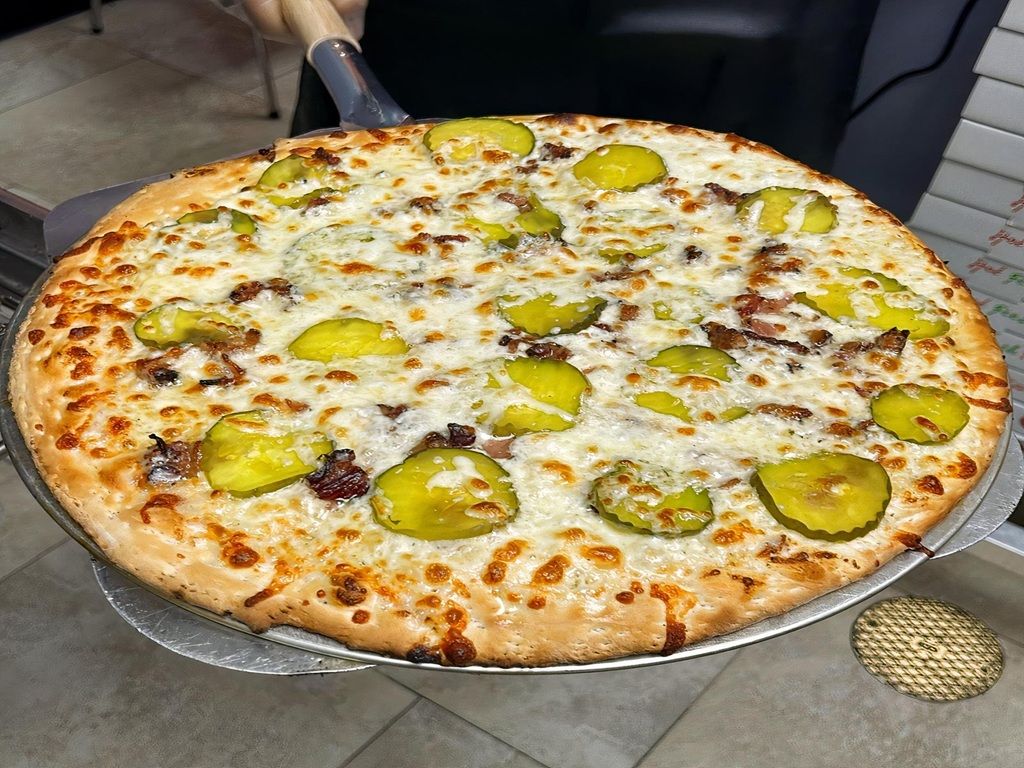 Pickle Bacon Pizza.