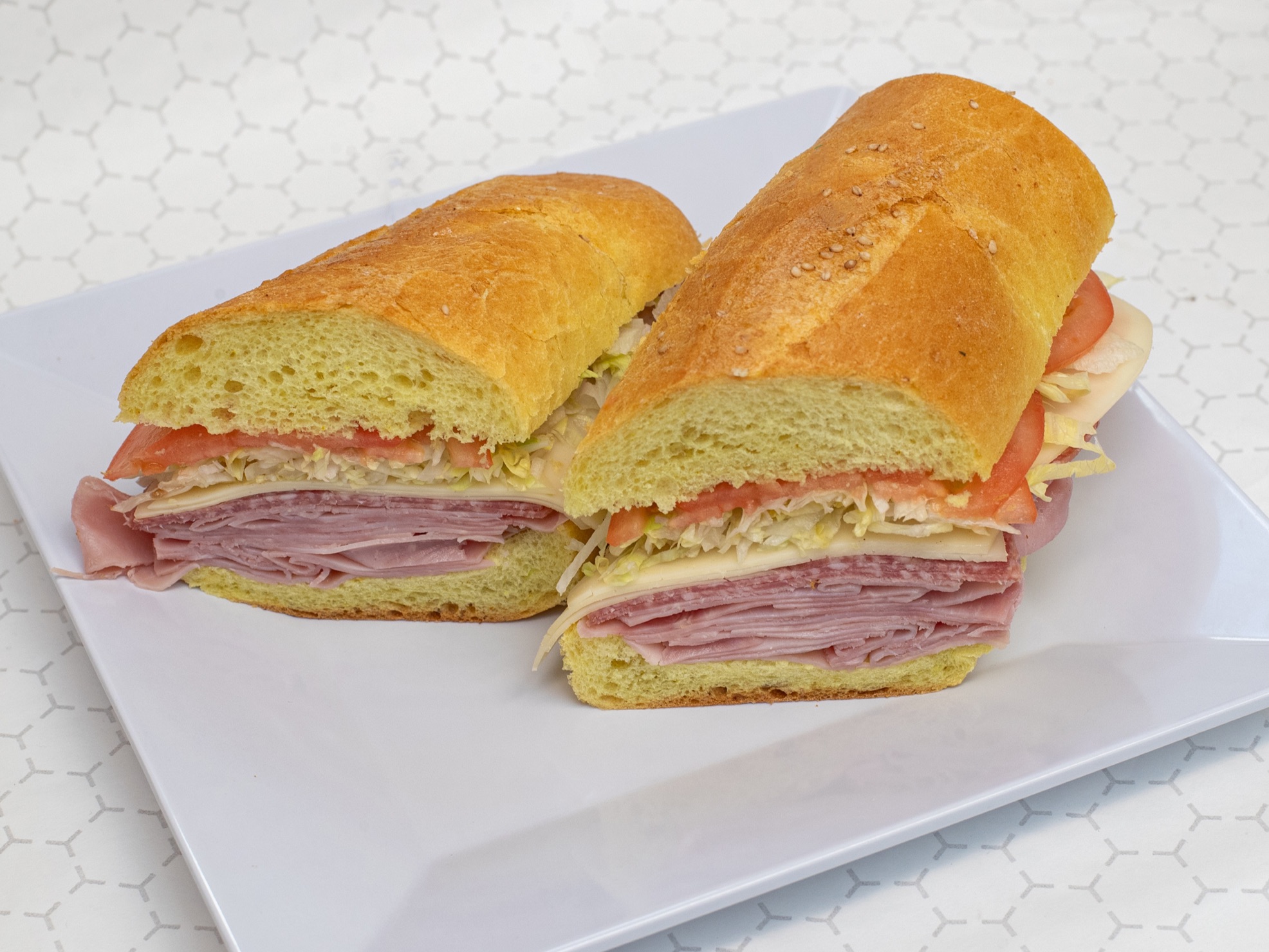 2. Ham, Salami & Provolone Sub.
