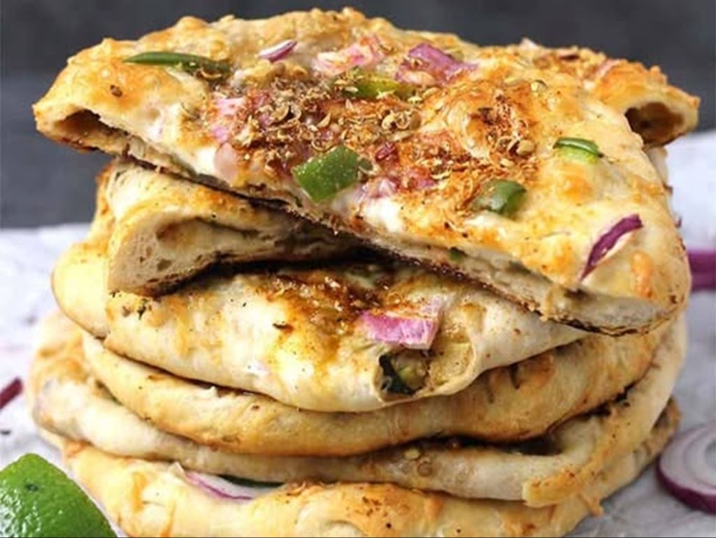 Veggie stuffed flatbread