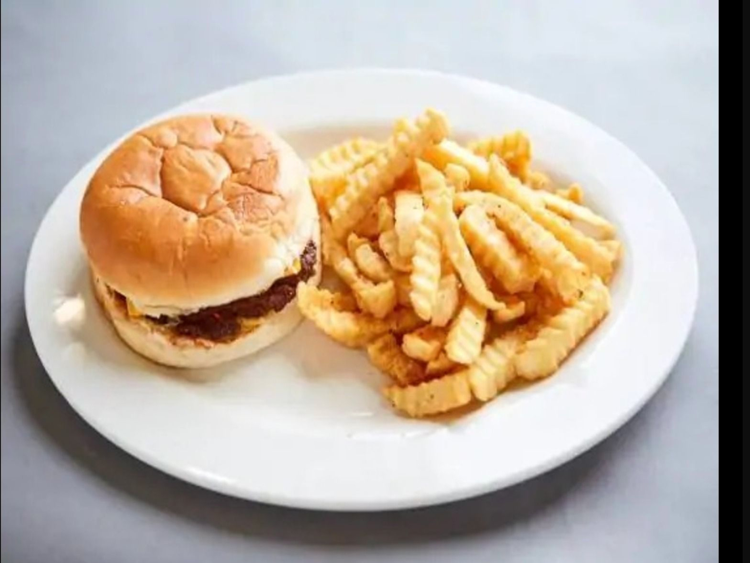 Cheese Burger + Fries.