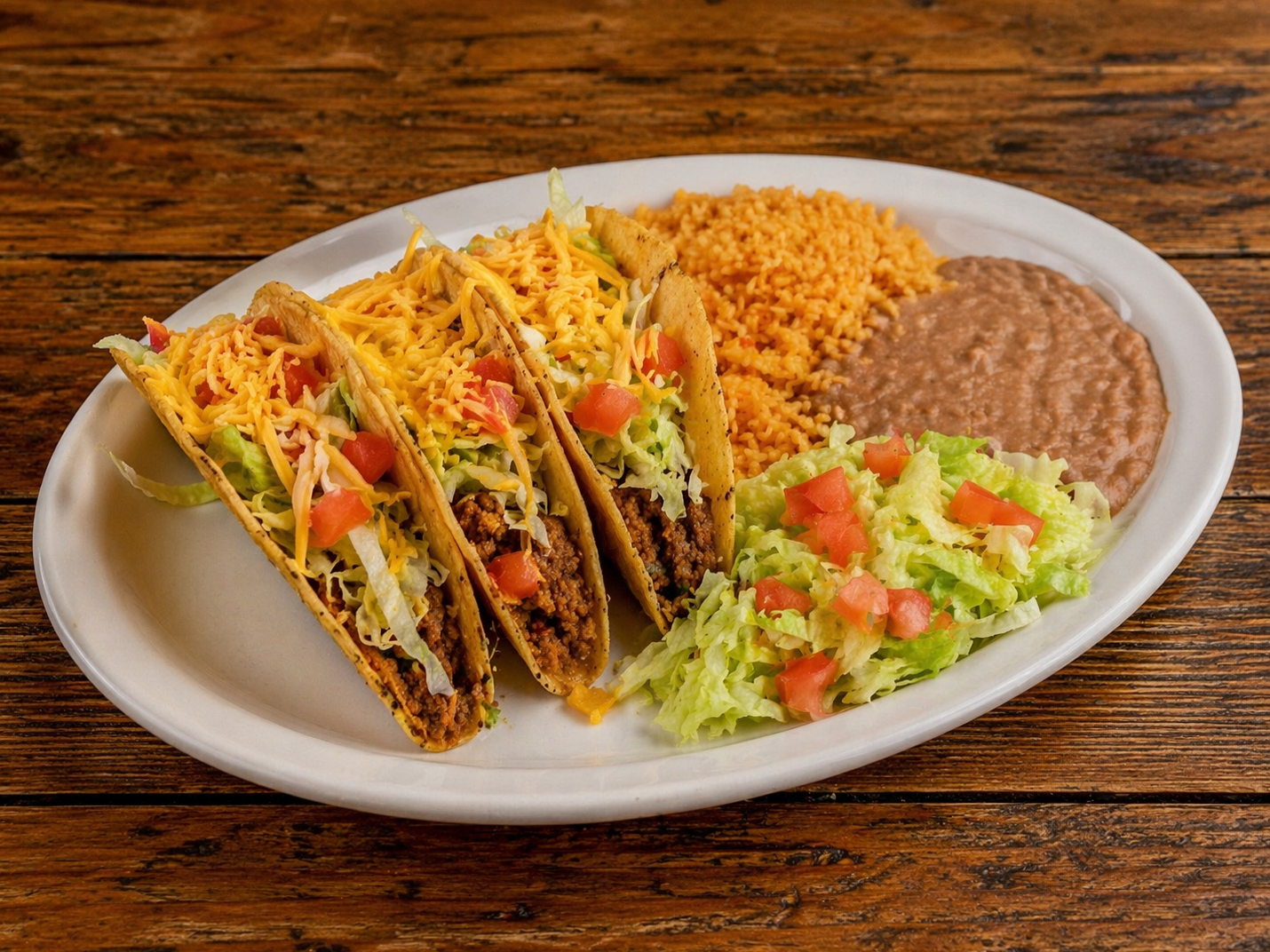 #13 (3) Crispy Taco Plate.