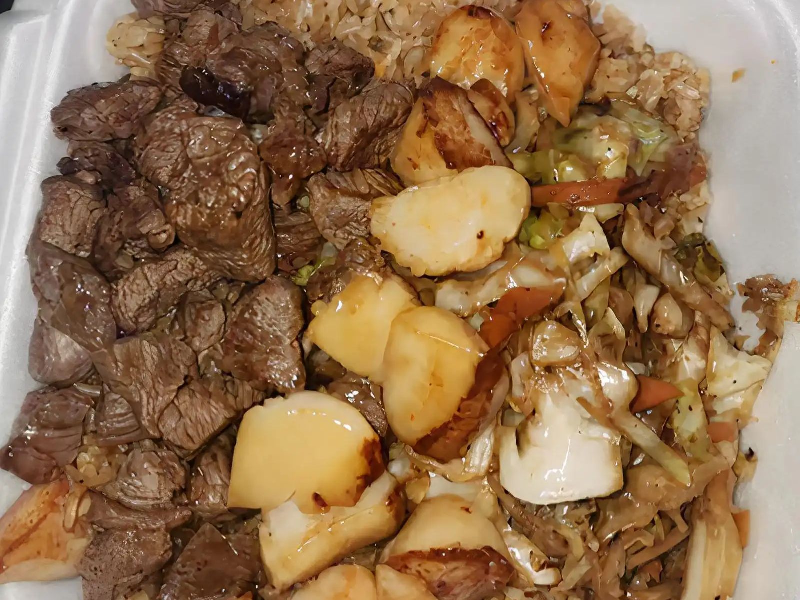 Hibachi Filet Mignon & Scallop.